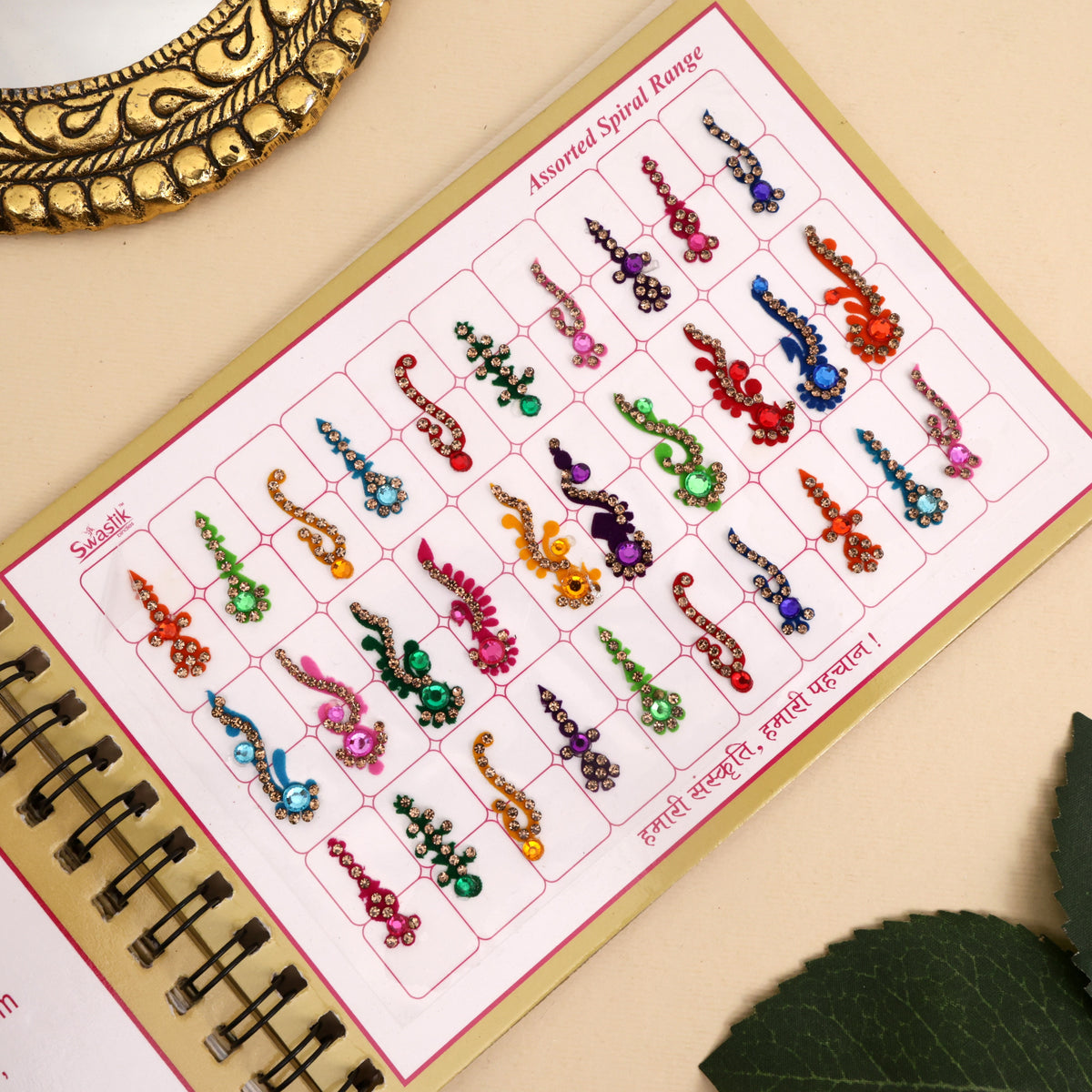 Stone Work Premium Fancy Multicolour Bindi Book