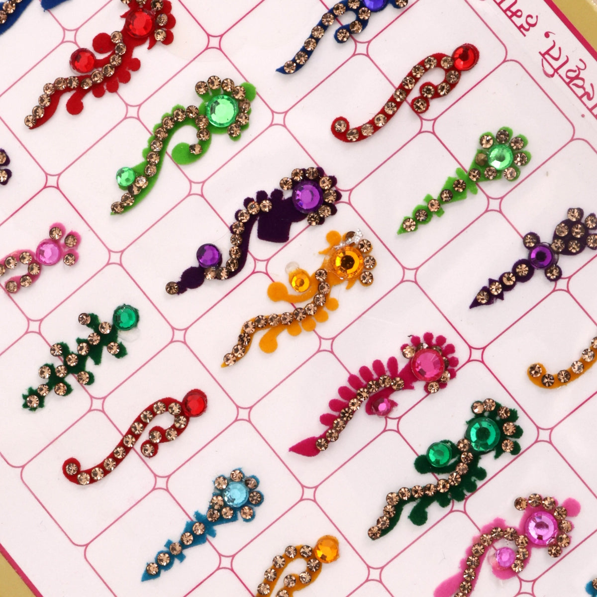 Stone Work Premium Fancy Multicolour Bindi Book
