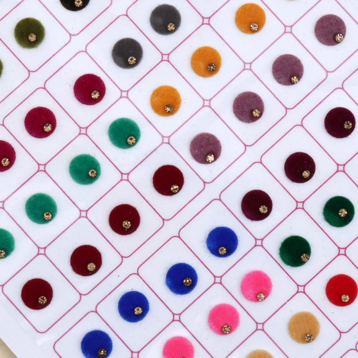 Premium Double Shade Single Stone Premium Round Multicolour Bindi Book