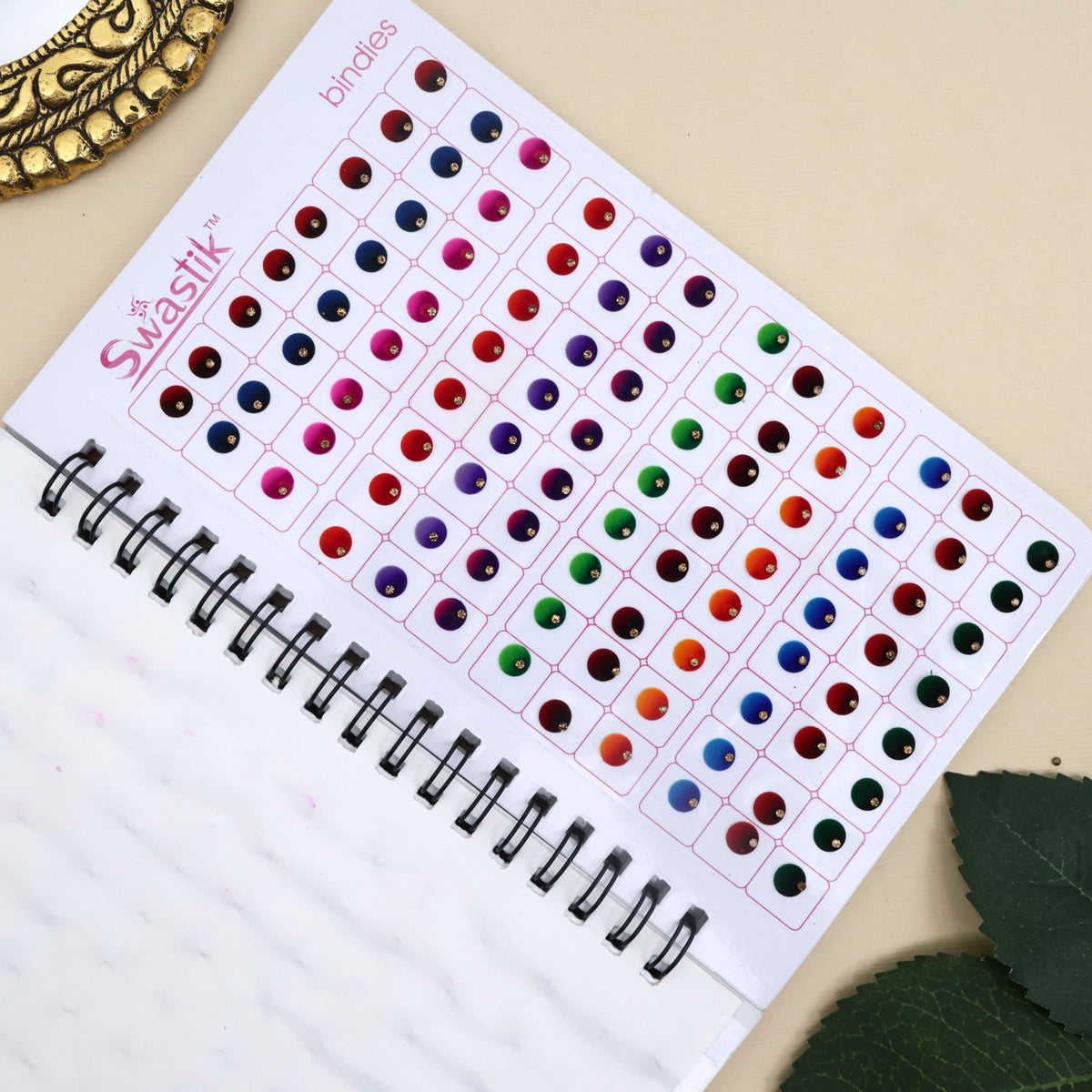 Premium Double Shade Single Stone Premium Round Multicolour Bindi Book