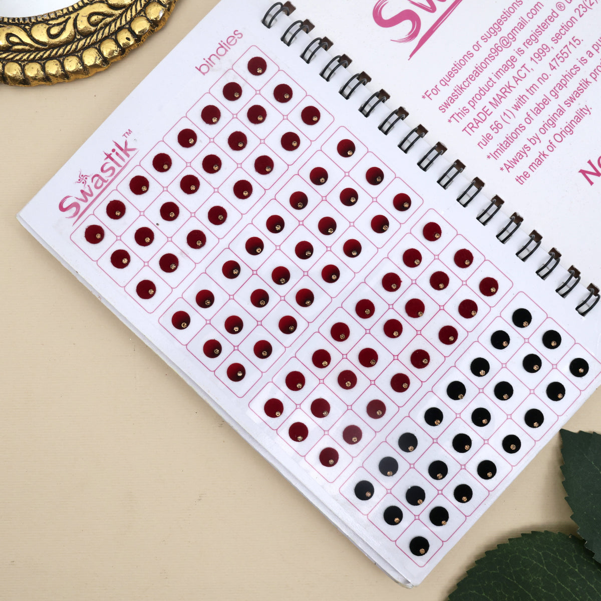 Premium Double Shade Single Stone Premium Round Multicolour Bindi Book