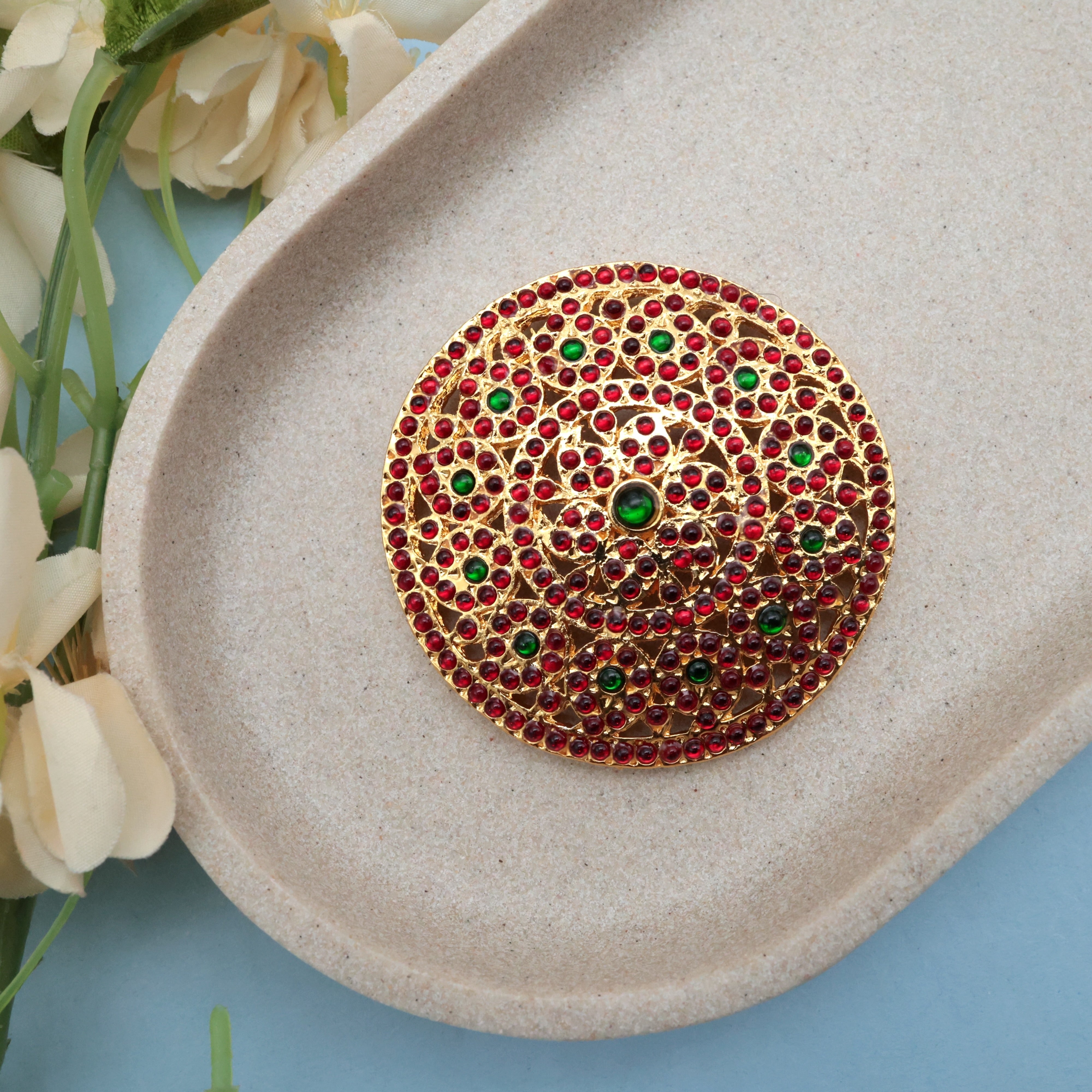 Traditional Kemp Classic Round Rakodi - Traditional Dance / Bridal Hair Bun Accessory