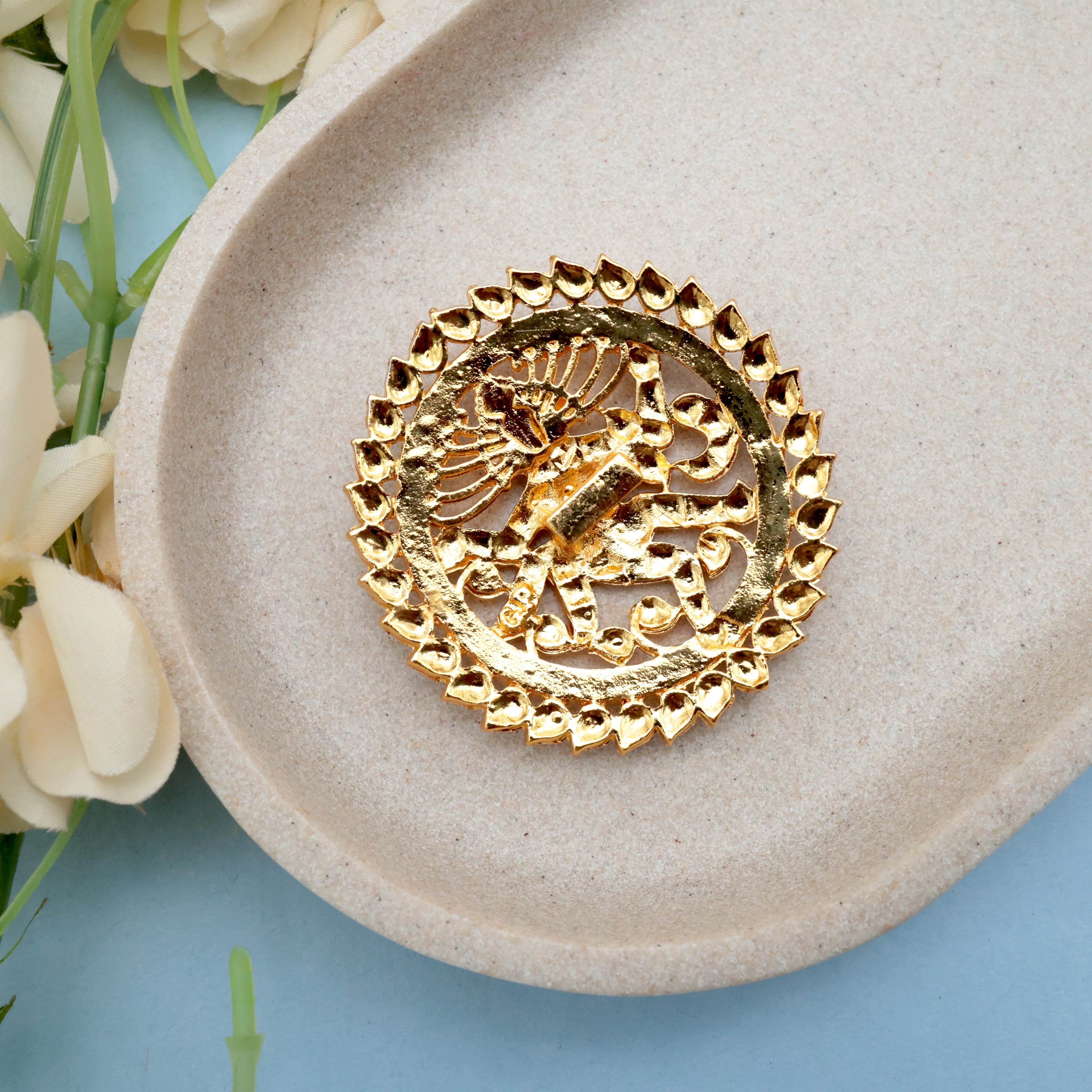 Traditional Kemp Lord Nataraja Rakodi - Traditional Bridal / Dance Hair Bun Accessory