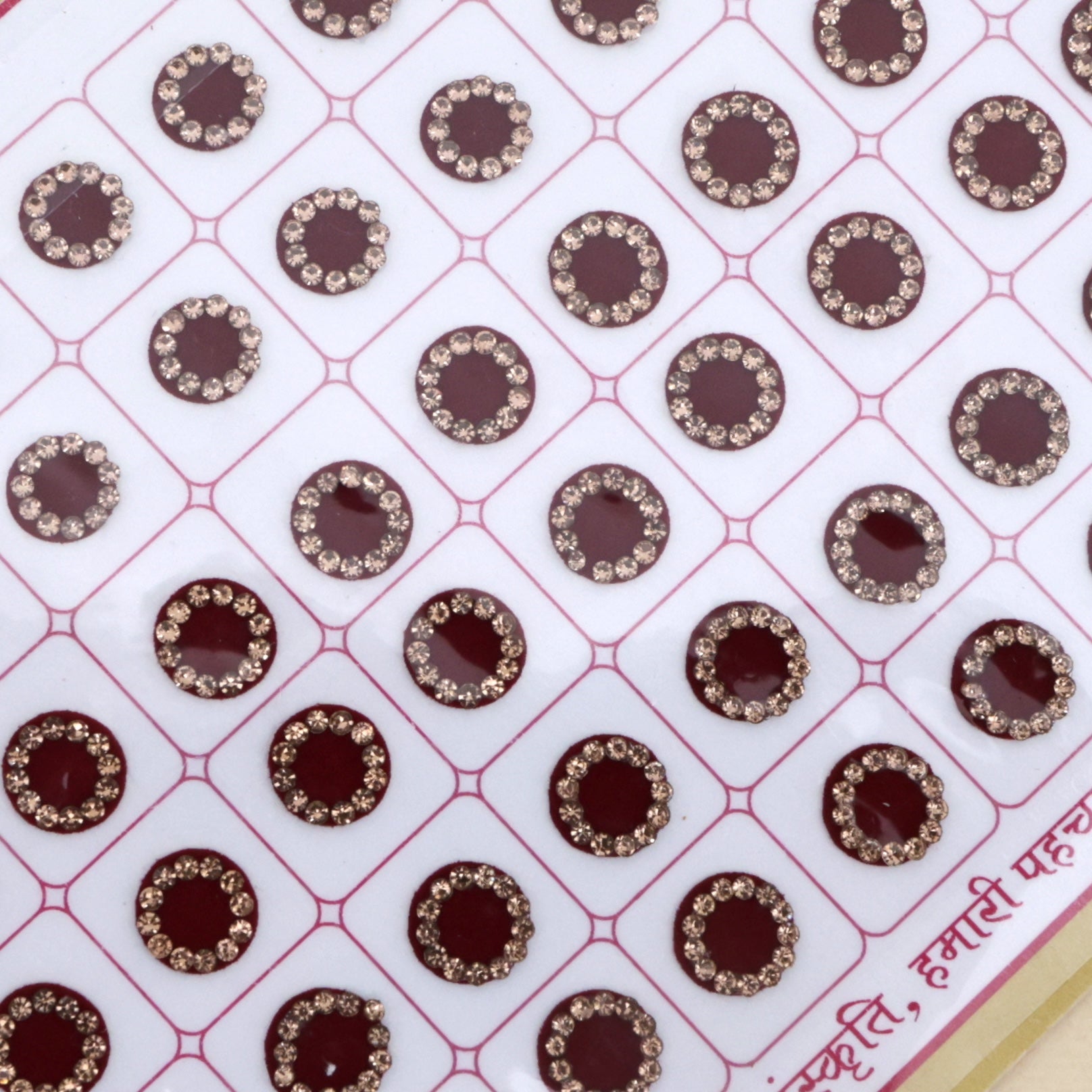 Swastik Full Golden Stone Border Round Colour Bridal Bindi Book - 300 Bindis