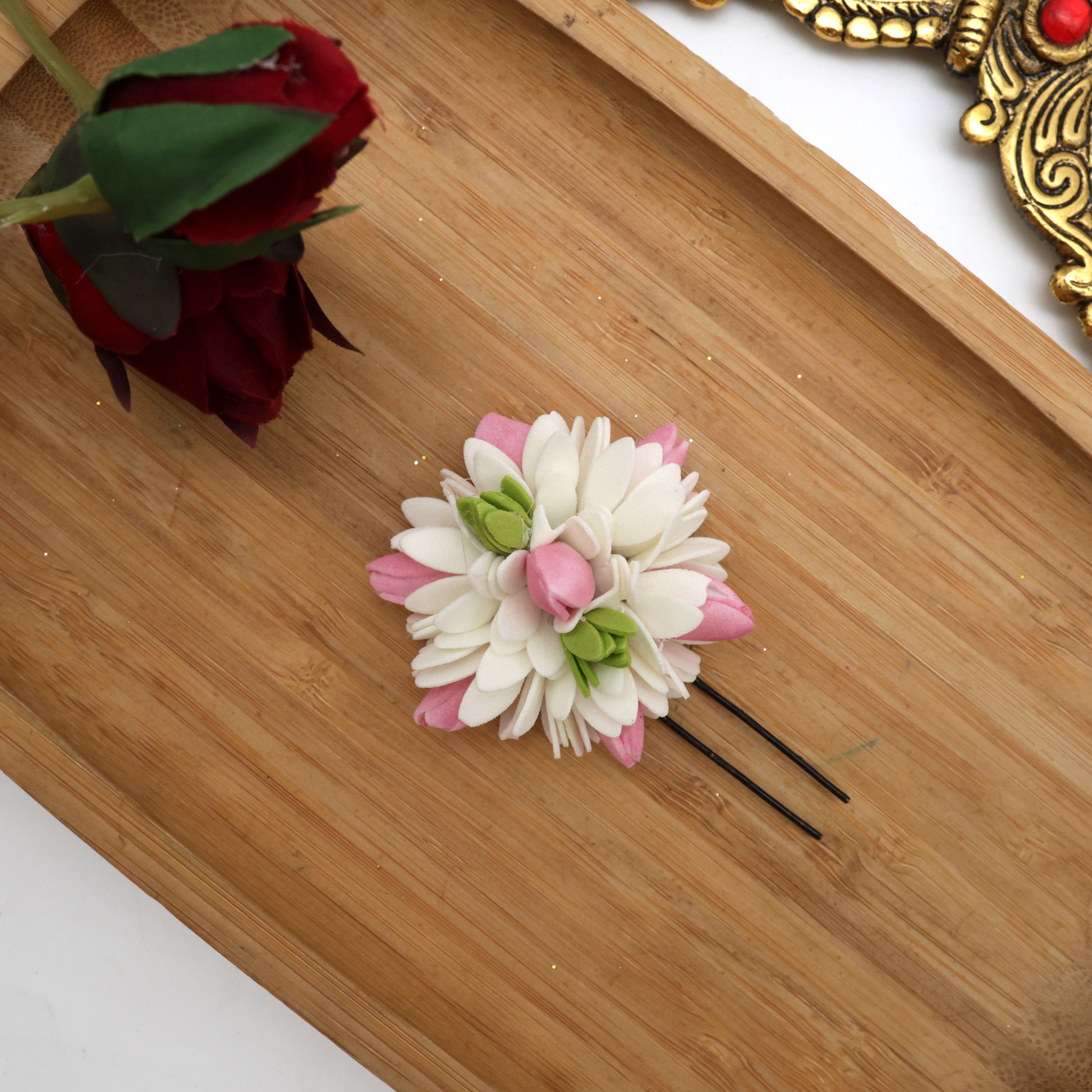 Handmade Foam Mulla Jathi U Pin Hair Accessory