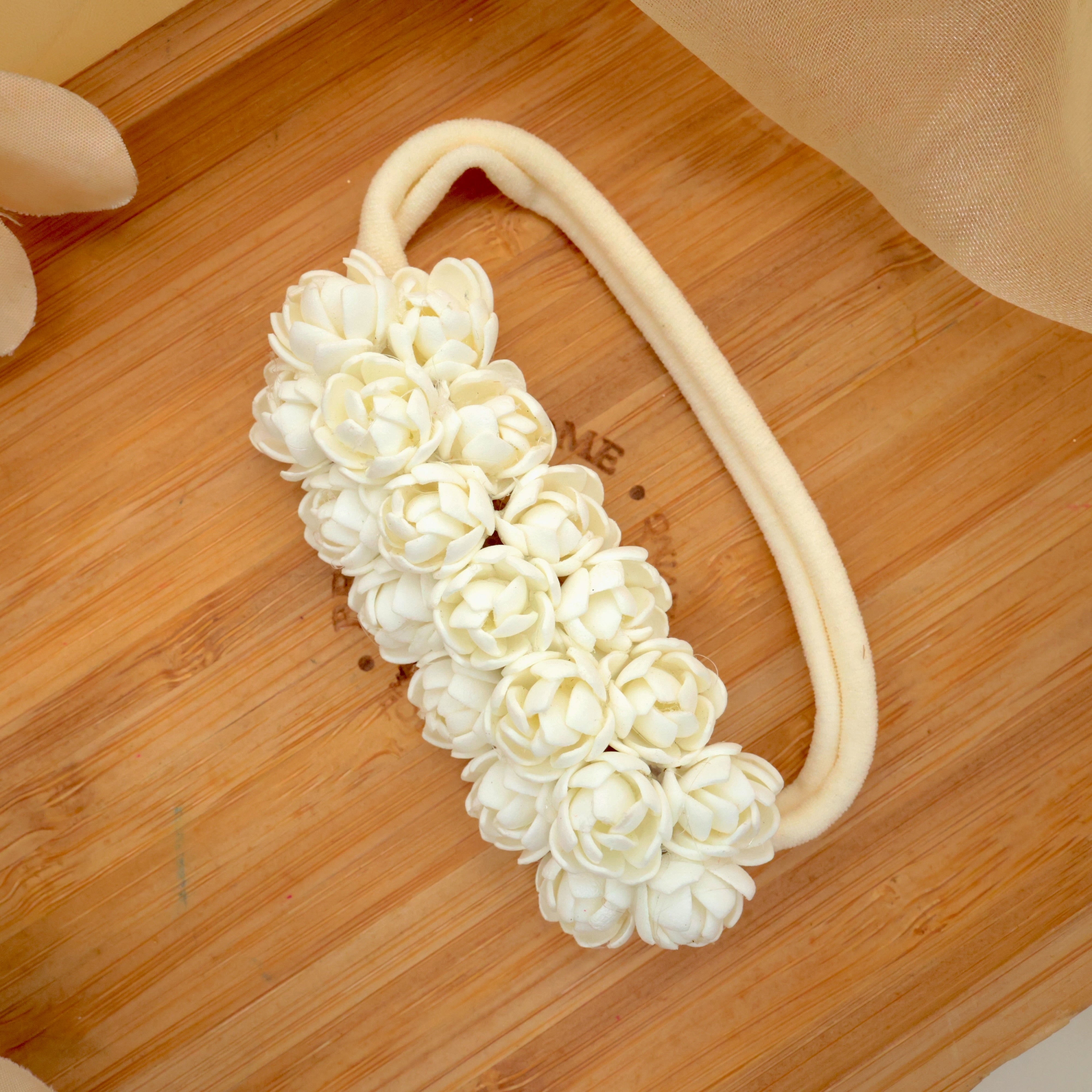Real Look Handmade Foam Jasmine Headband For Babies