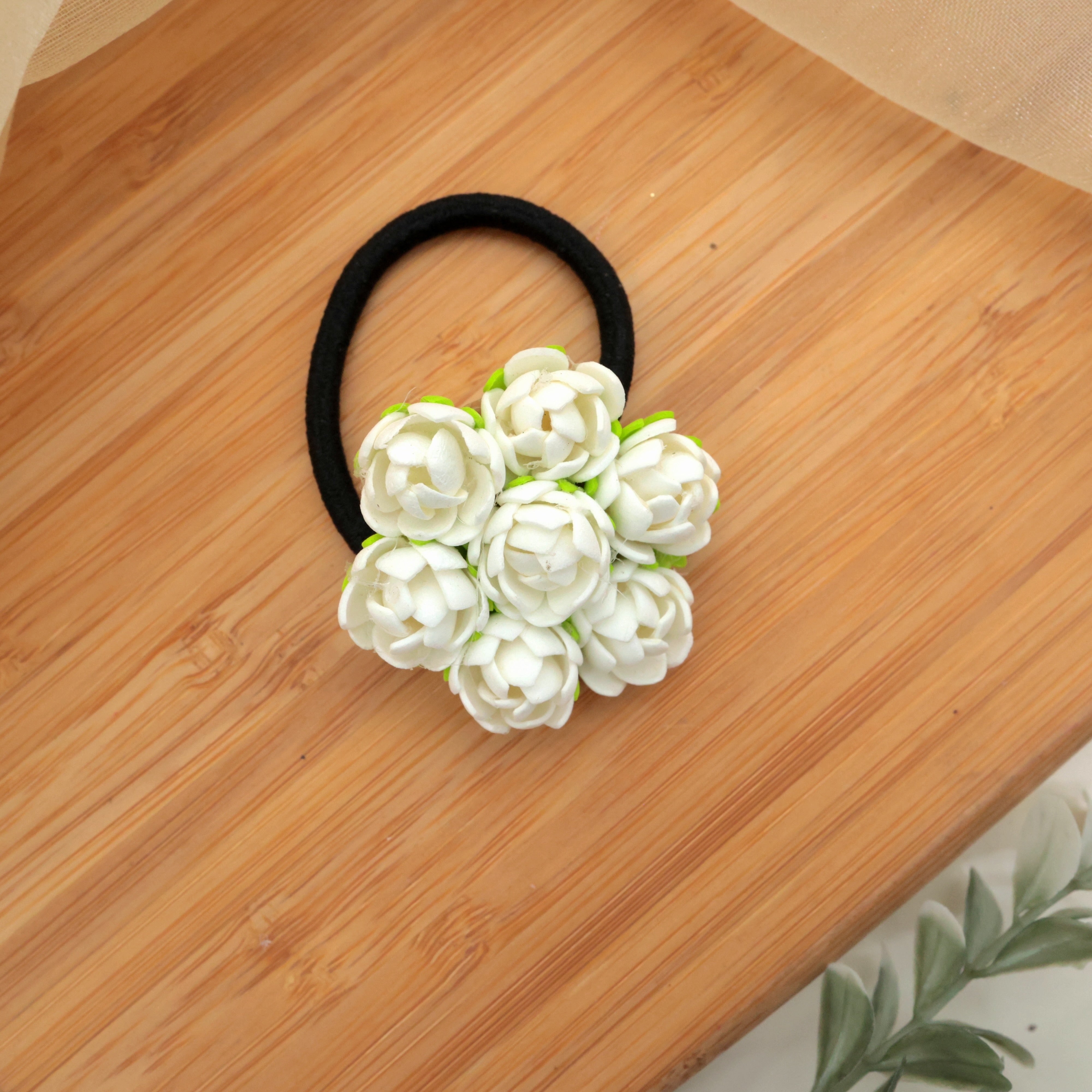 Real Look Handmade Foam Jasmine Elastic Hair Tie / Hair Band