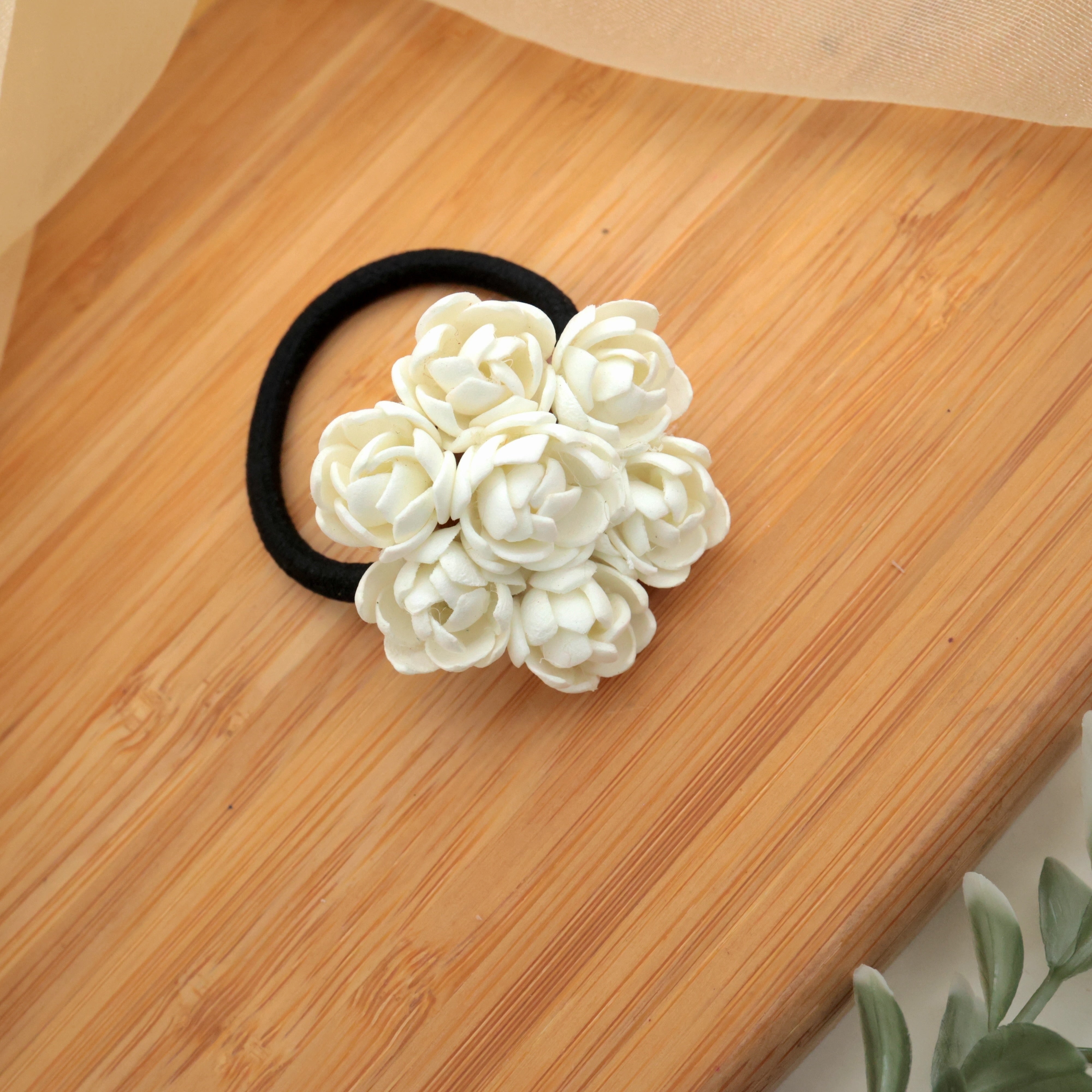 Real Look Handmade Foam Jasmine Elastic Hair Tie / Hair Band