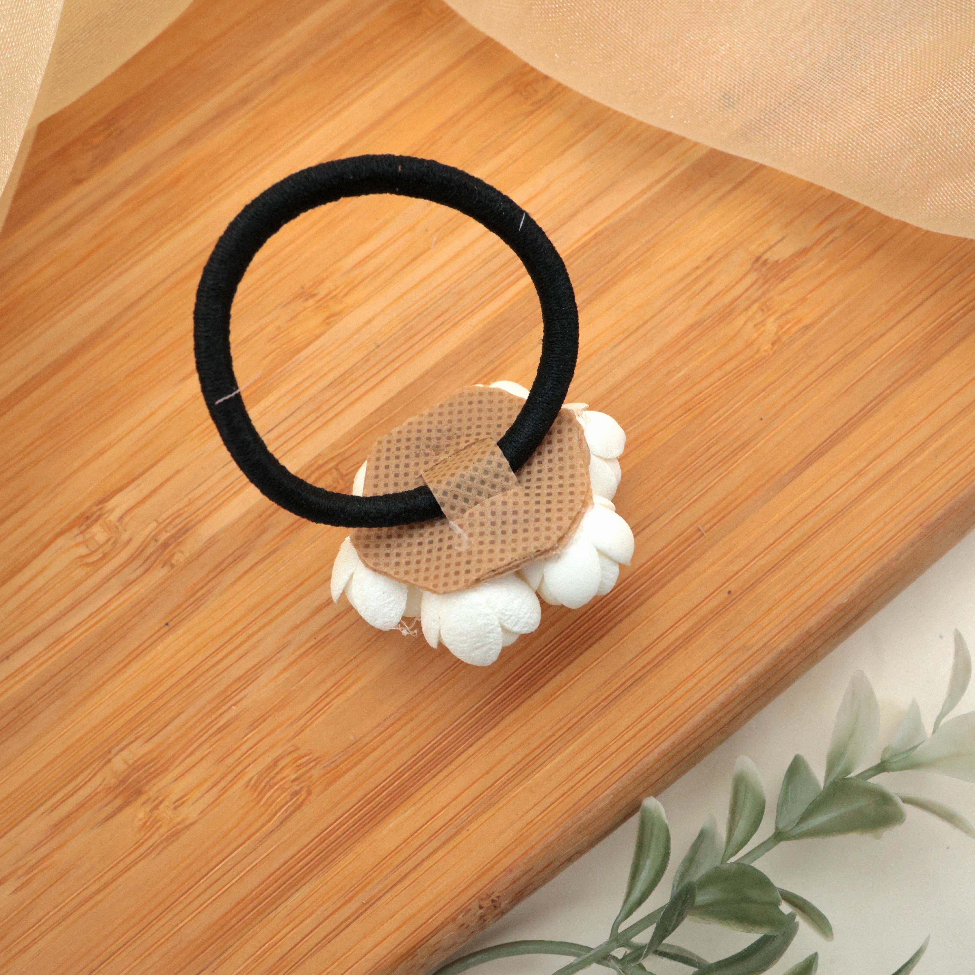 Real Look Handmade Foam Jasmine Elastic Hair Tie / Hair Band