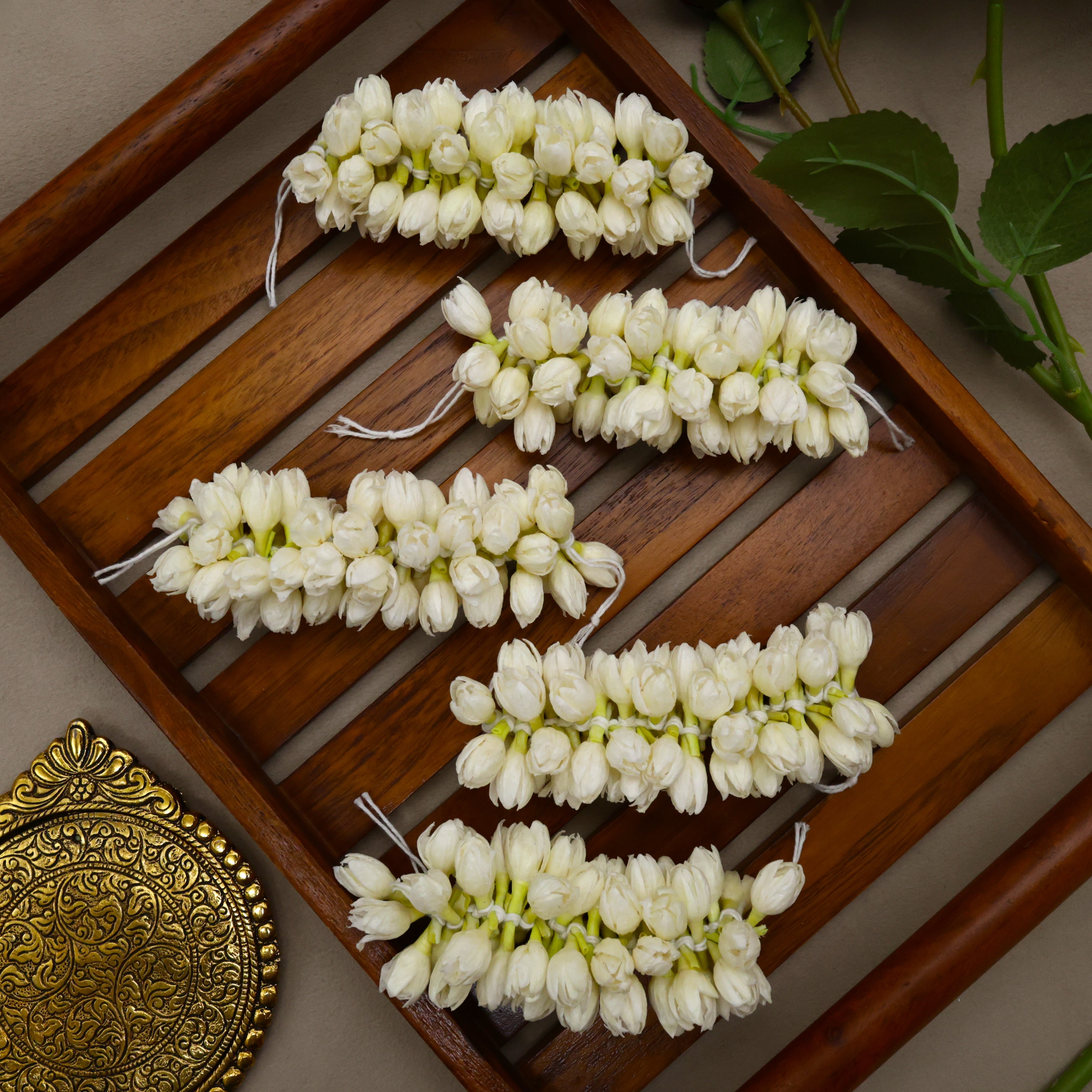 Thick Paper Based Real Look Bloomed Jasmine 5 Inches String