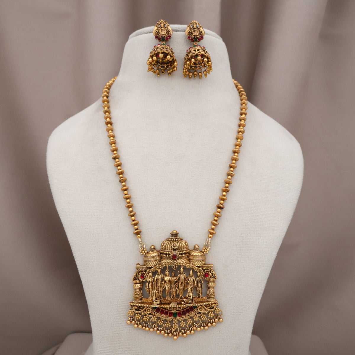 Antique Nagas Gold Srinivasa Kalyanam Budget Necklace Set