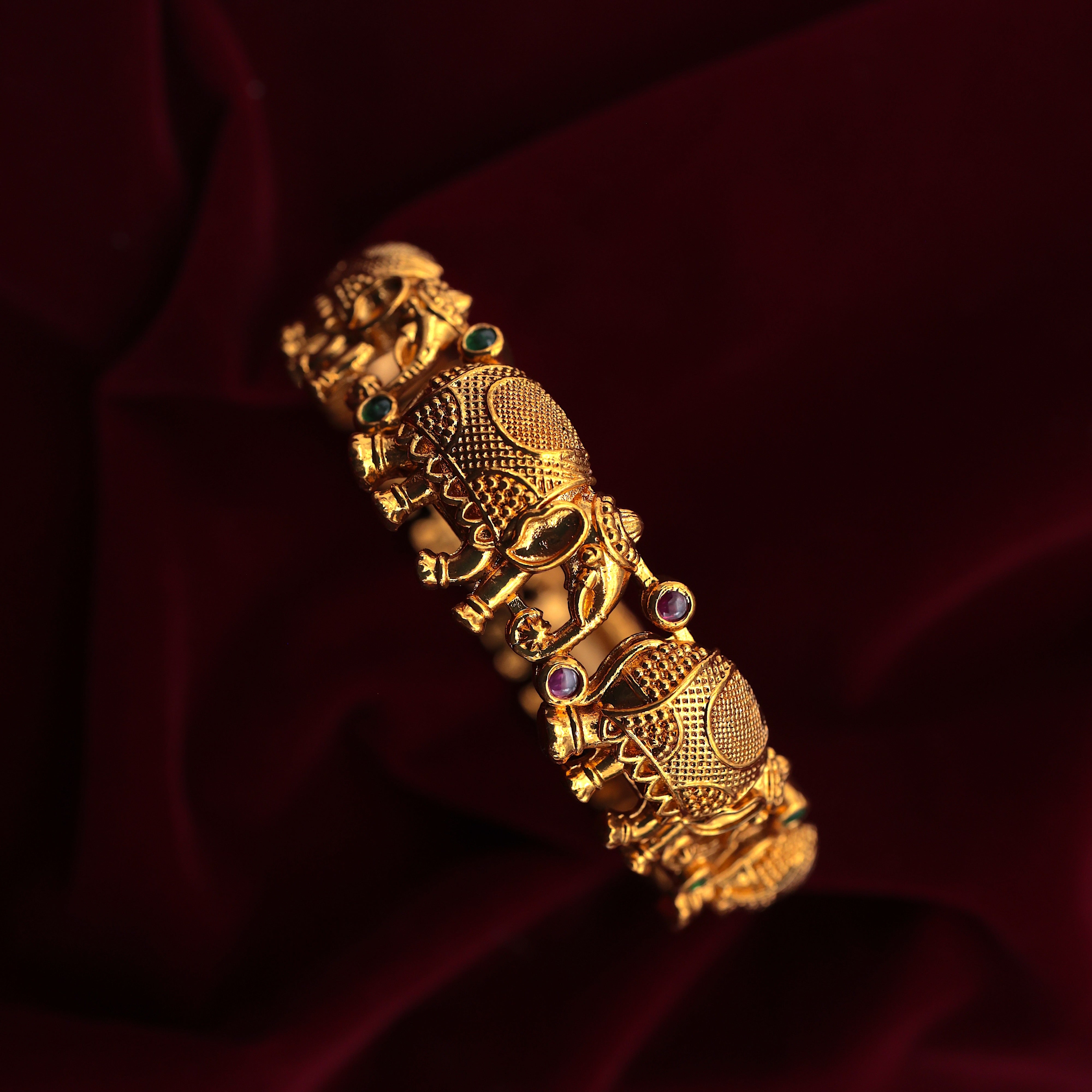 Antique Nagas Royal Elephants Bridal Bangles