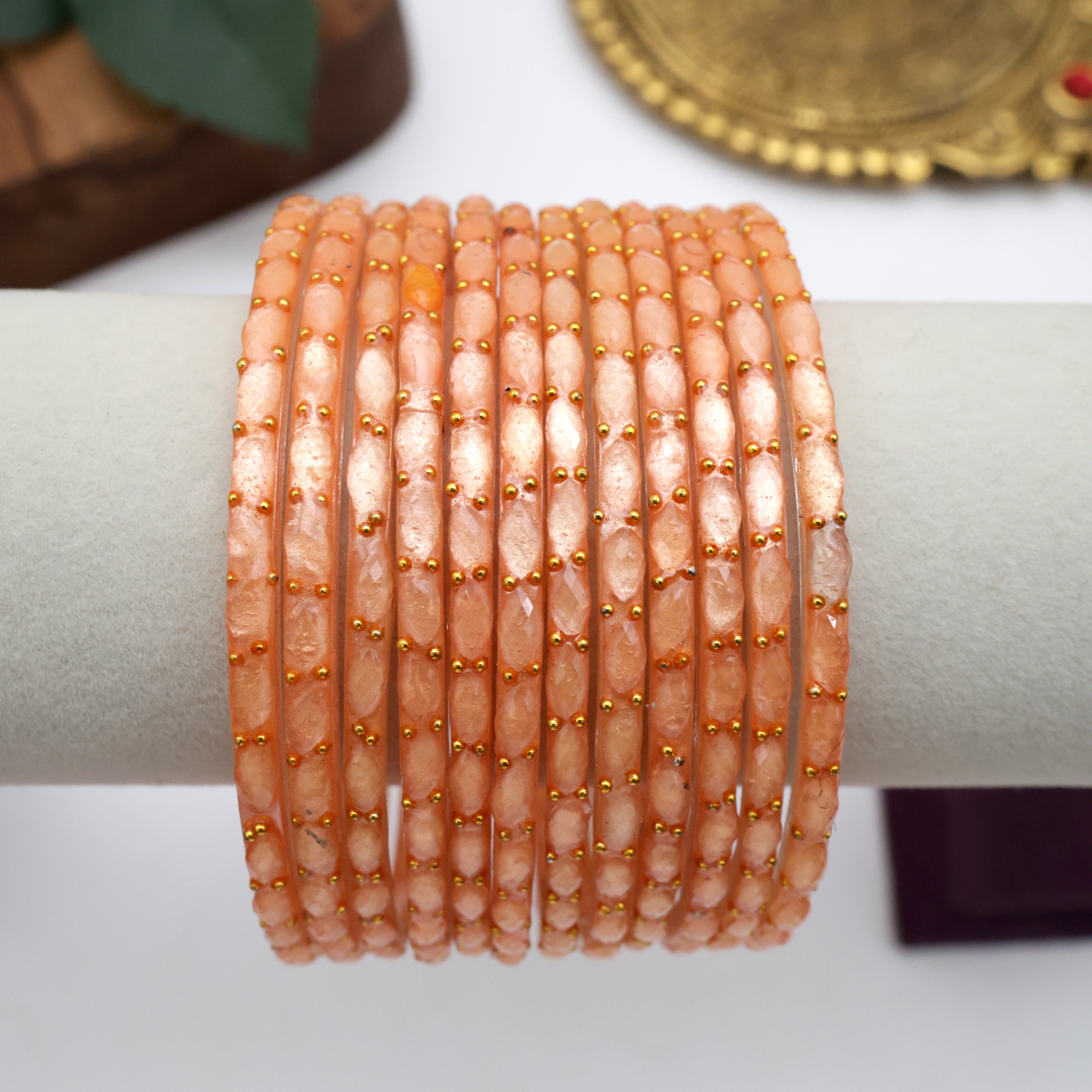 NEW CANDY RAINDROP BANGLES (ONE DOZEN) - ORANGE