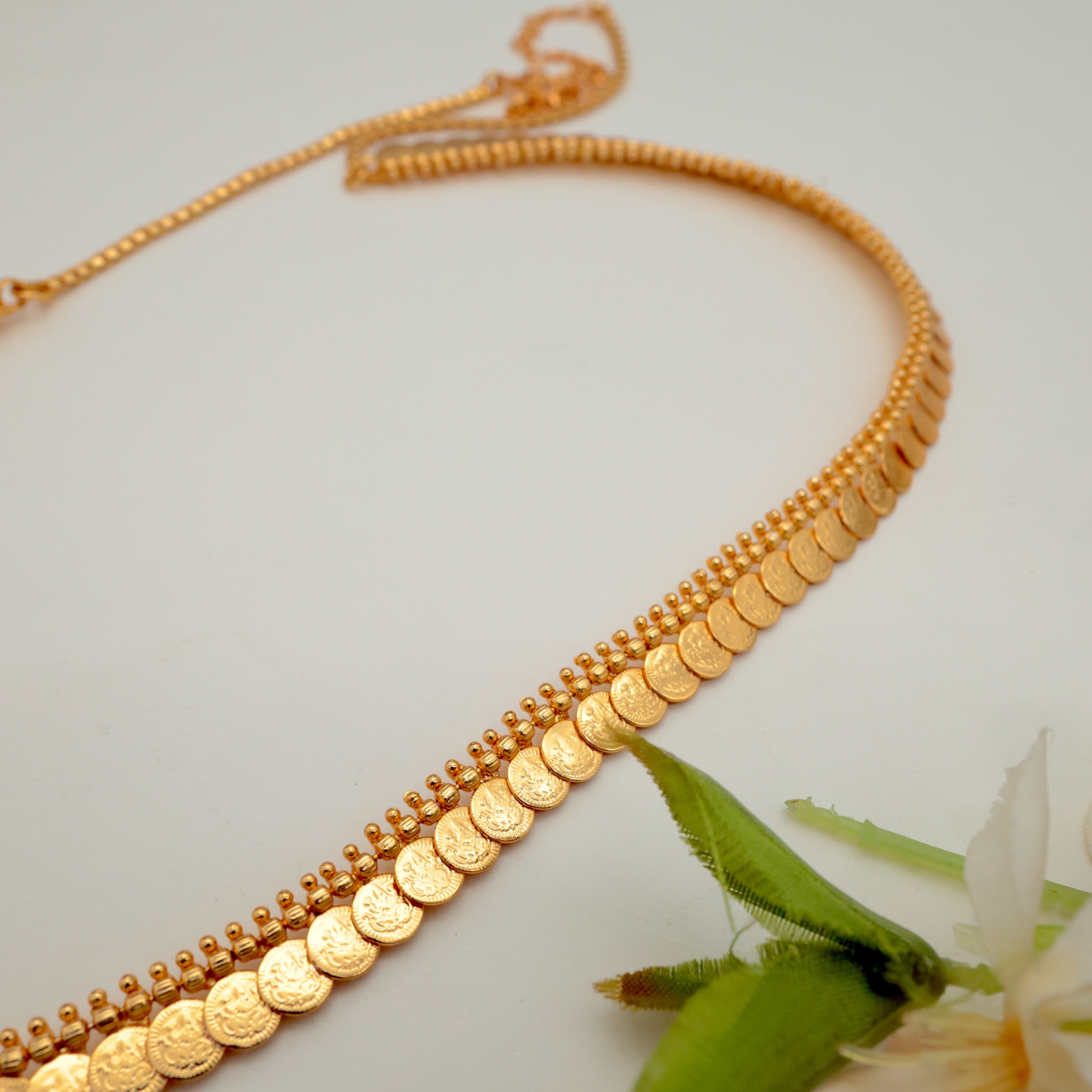 Gold Look Two In One Small Lakshmi Haaram / Hip Chain