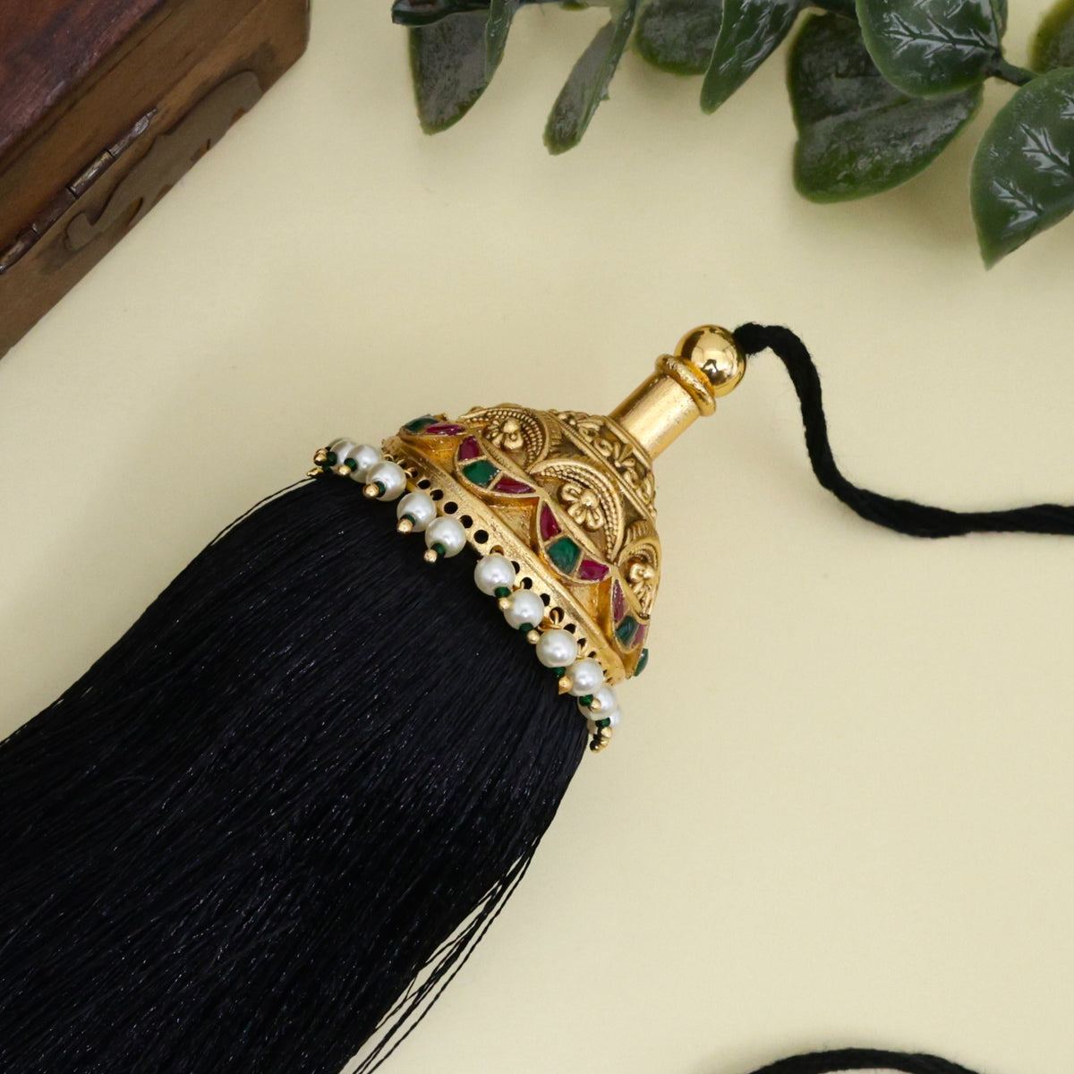 Antique Nagas Jadau Kundan Chaand Big Single Piece Jada Kuchlu/Jada Koppu/Jada Kunjalam