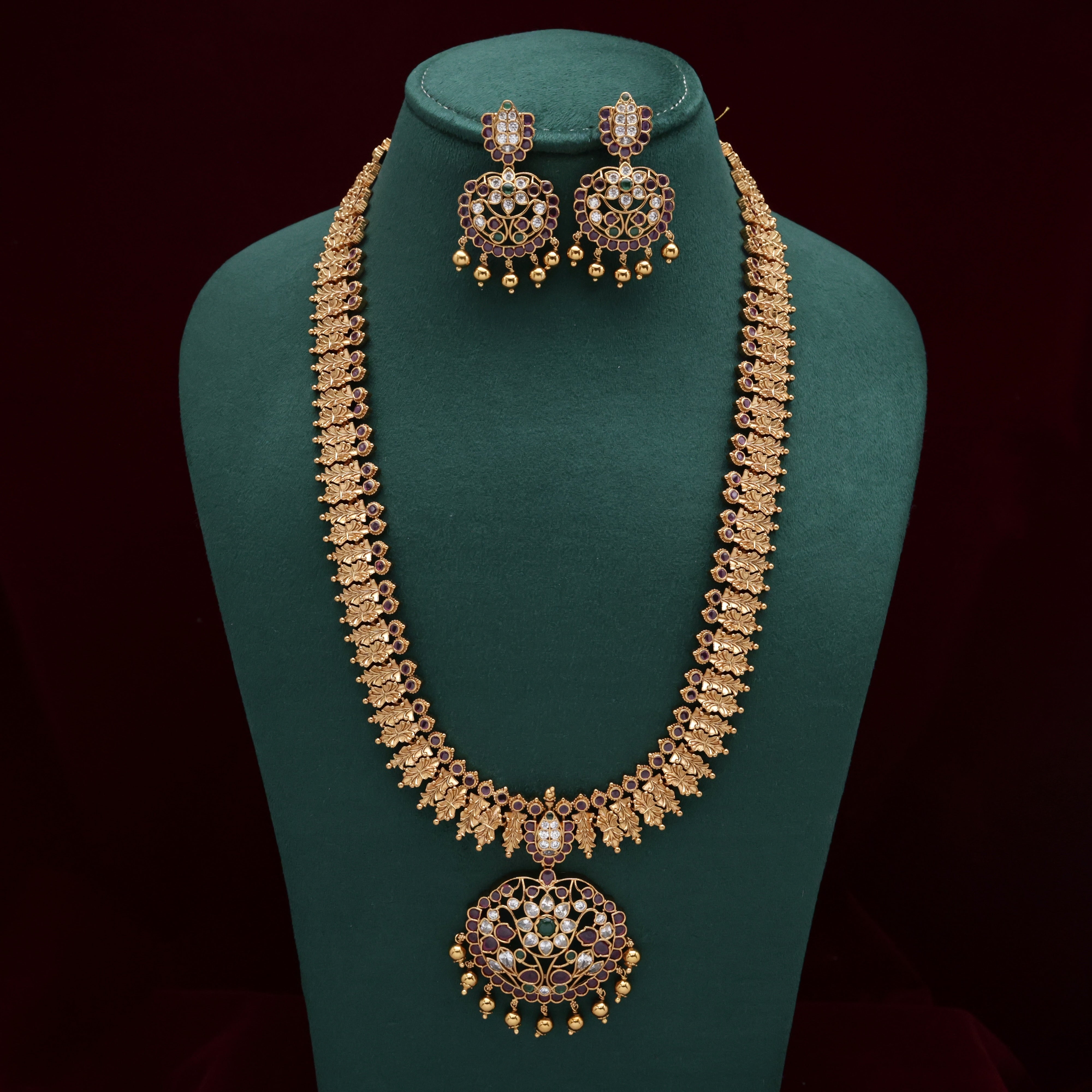 Premium Kemp Kundan Removable Pendant Two In One Bridal Haaram - Haaram can also be used as hip belt