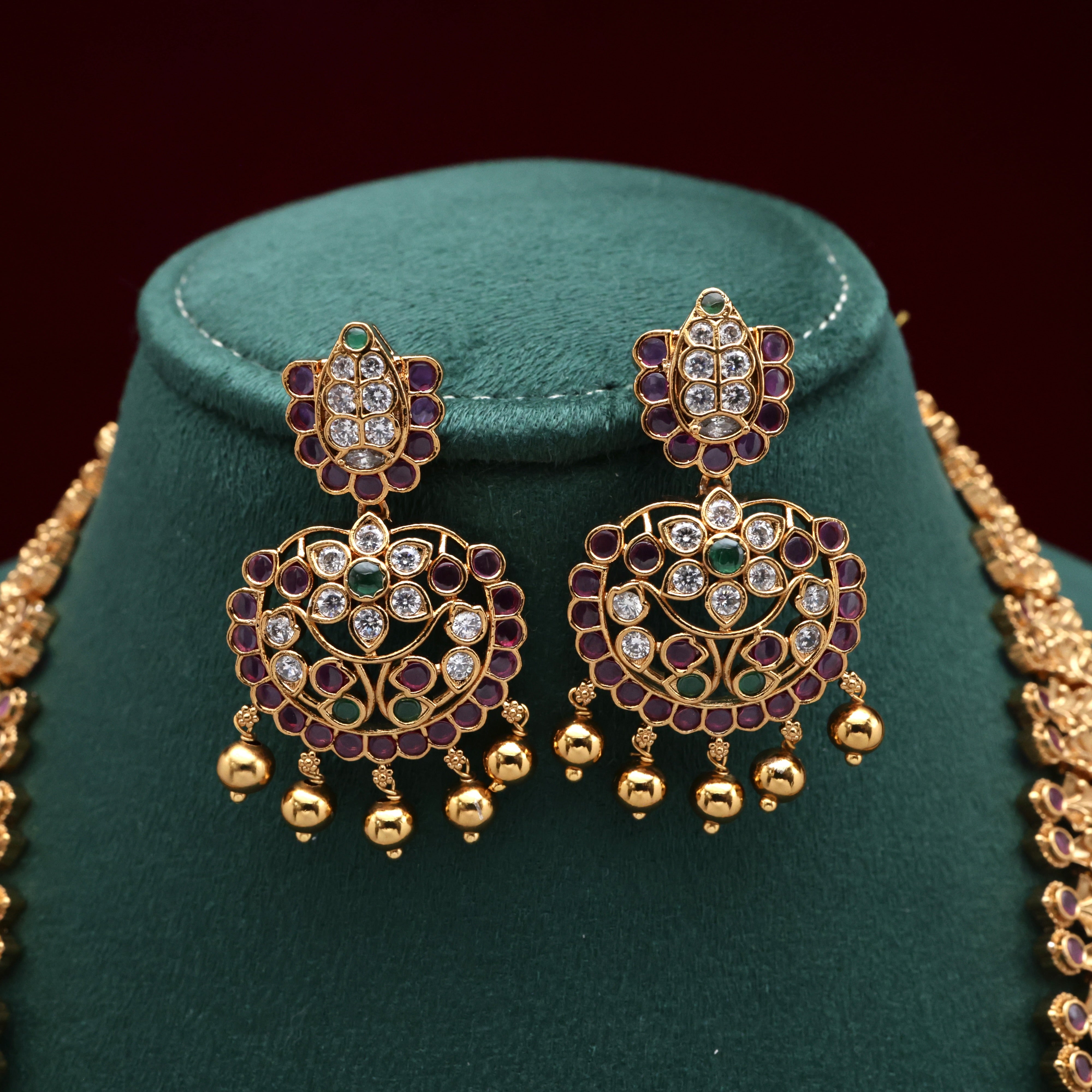Premium Kemp Kundan Removable Pendant Two In One Bridal Haaram - Haaram can also be used as hip belt