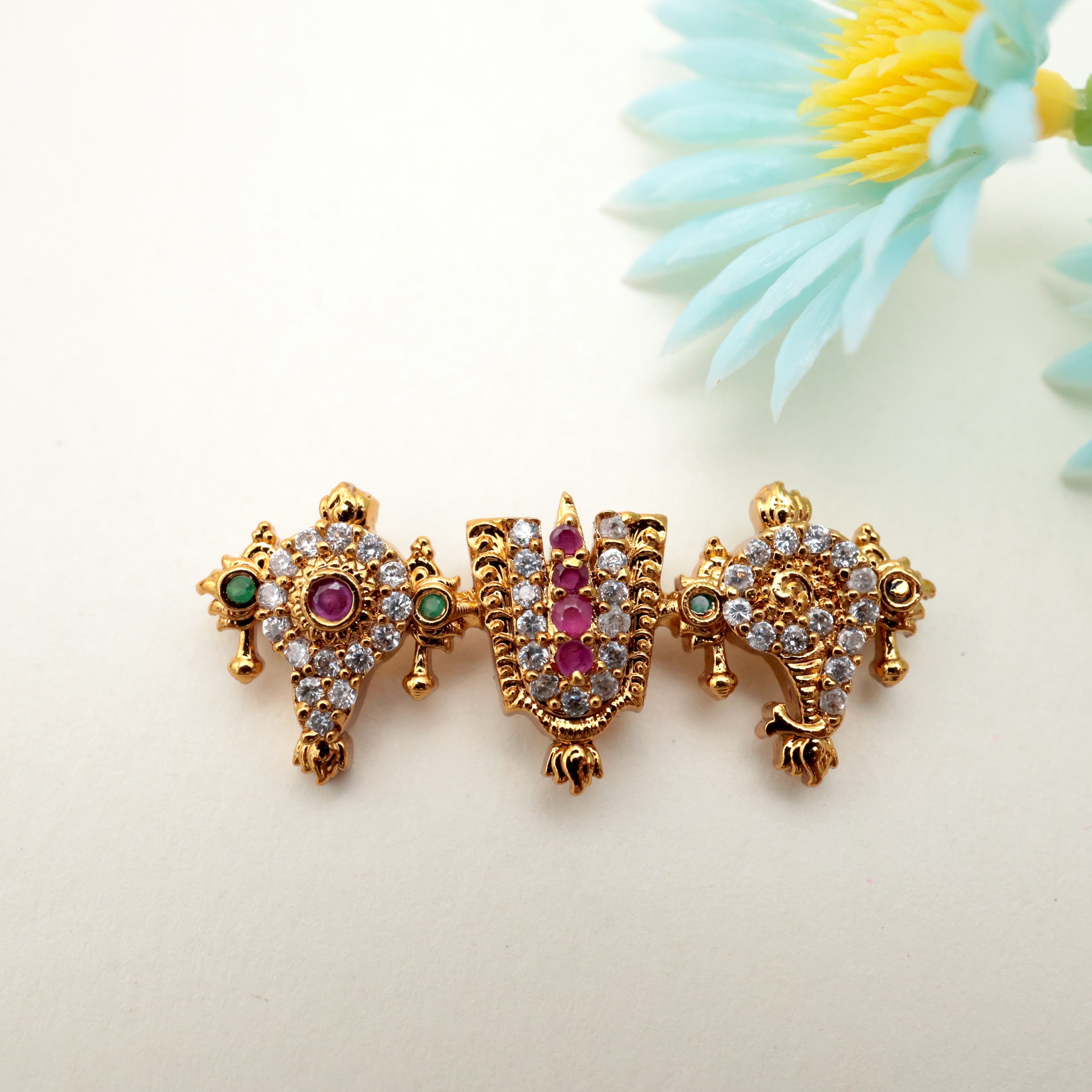 Antique AD Small Thiruman Tanmaniya/Pendant