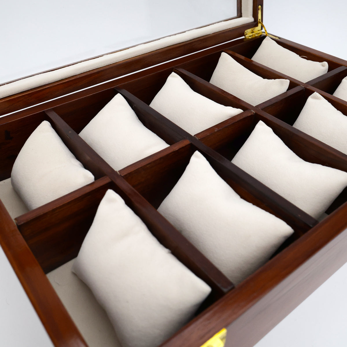 Premium Solid Wooden See Through 10 Slots Watch Organiser