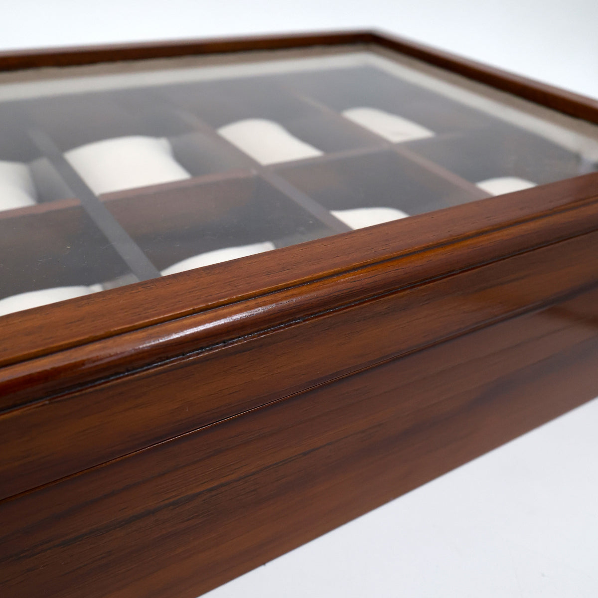 Premium Solid Wooden See Through 10 Slots Watch Organiser