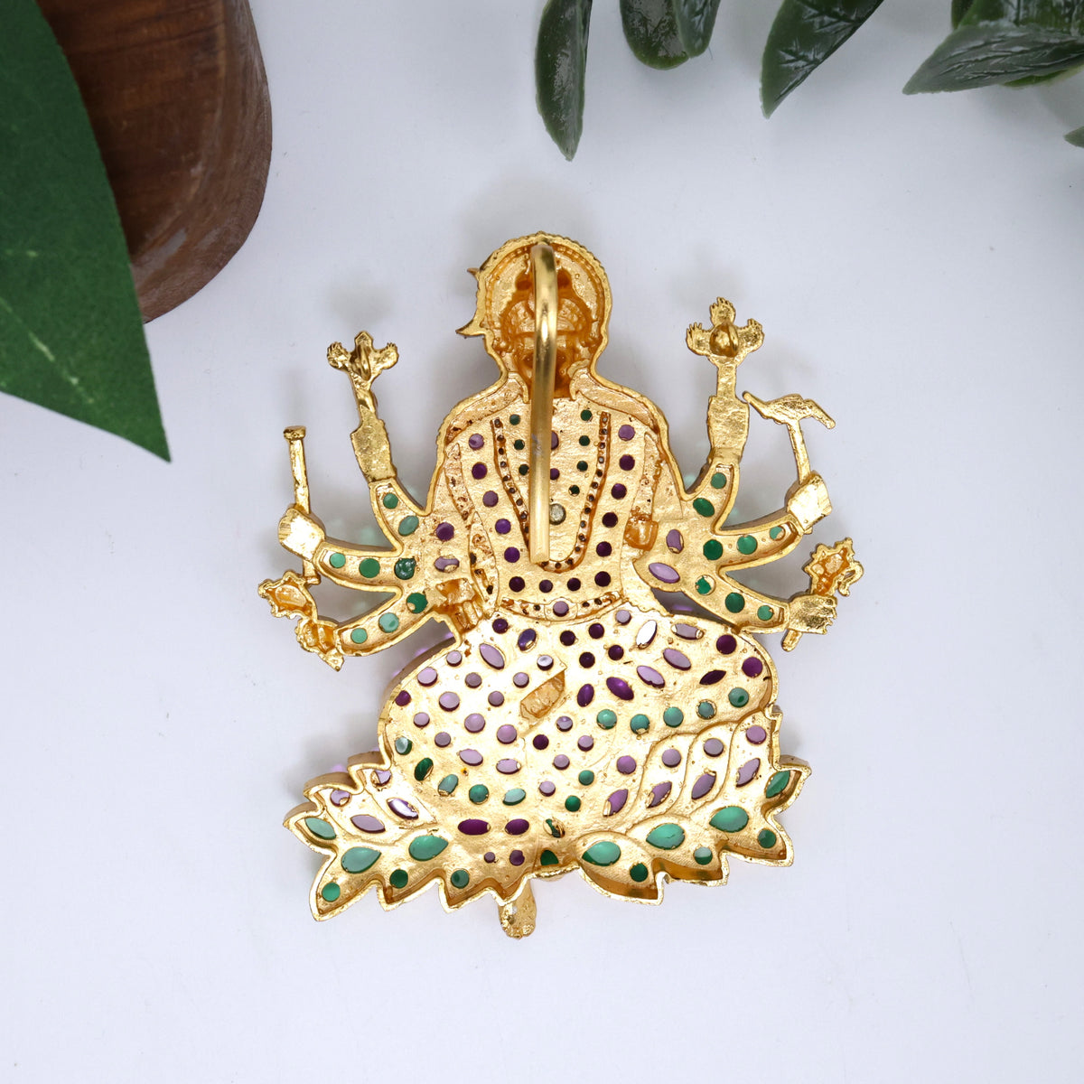Premium Kemp Kundan Antique Goddess Varahi Amman Detachable Divine Pendant