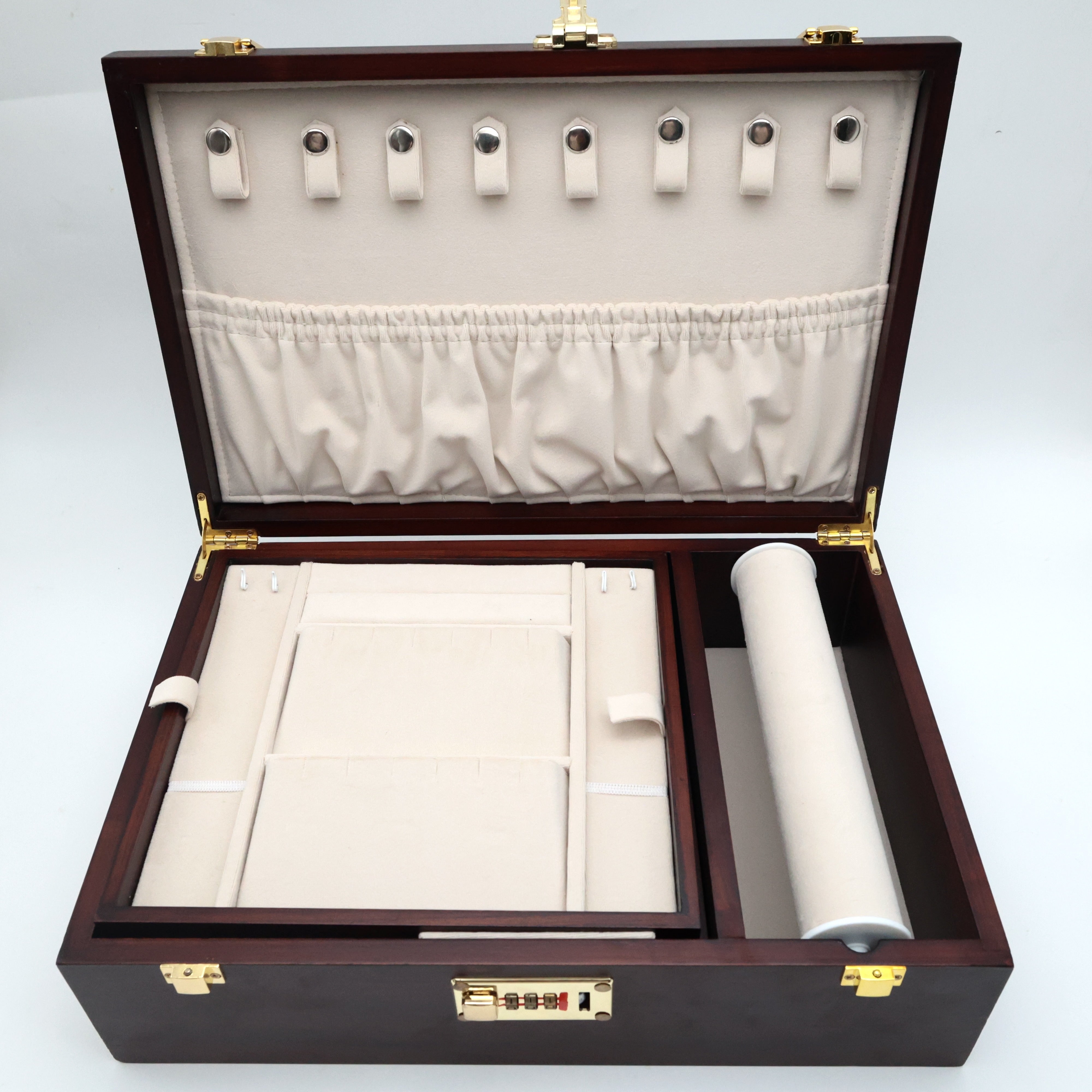 Teak Wood 4+1 Premium Wooden Jewellery Organiser