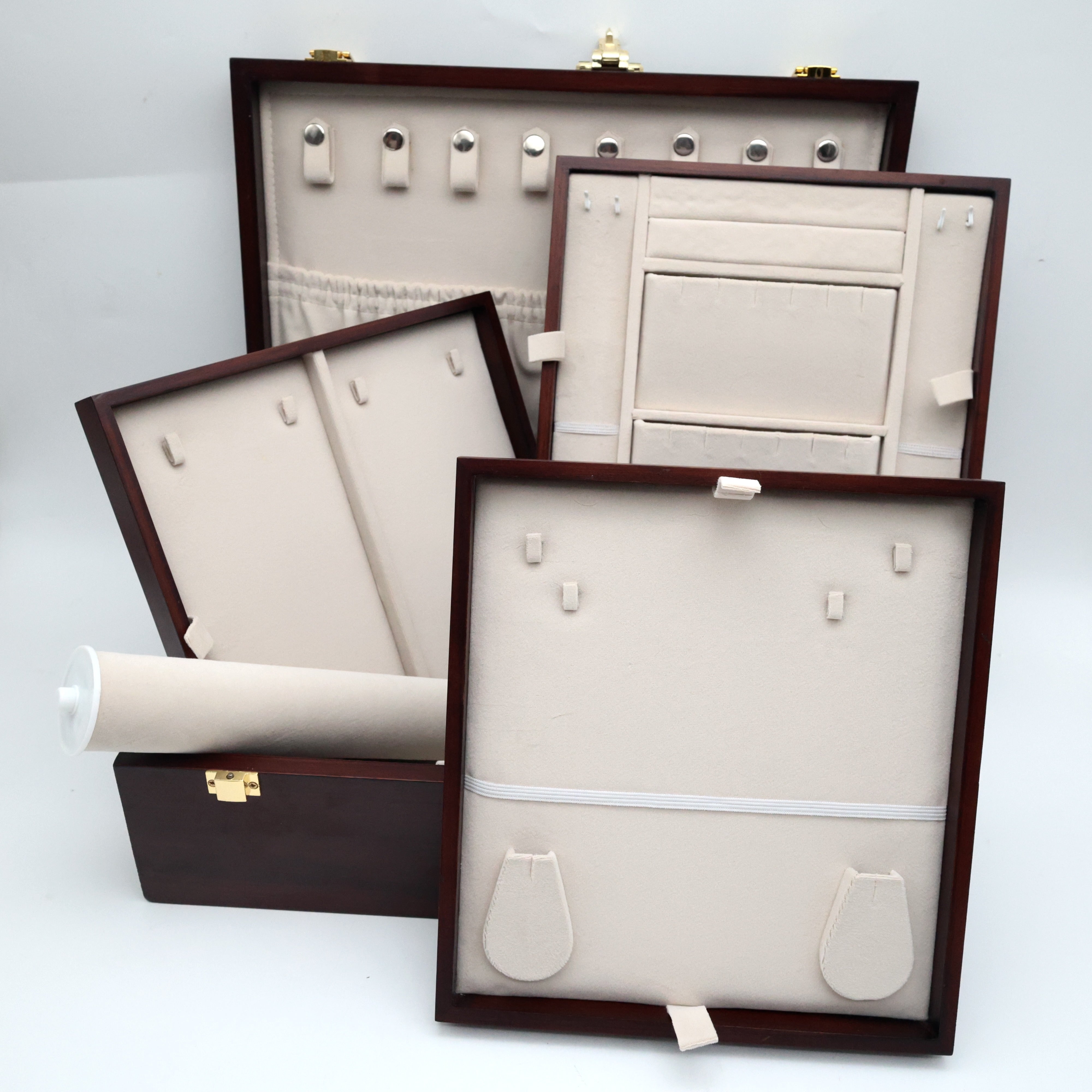 Teak Wood 4+1 Premium Wooden Jewellery Organiser