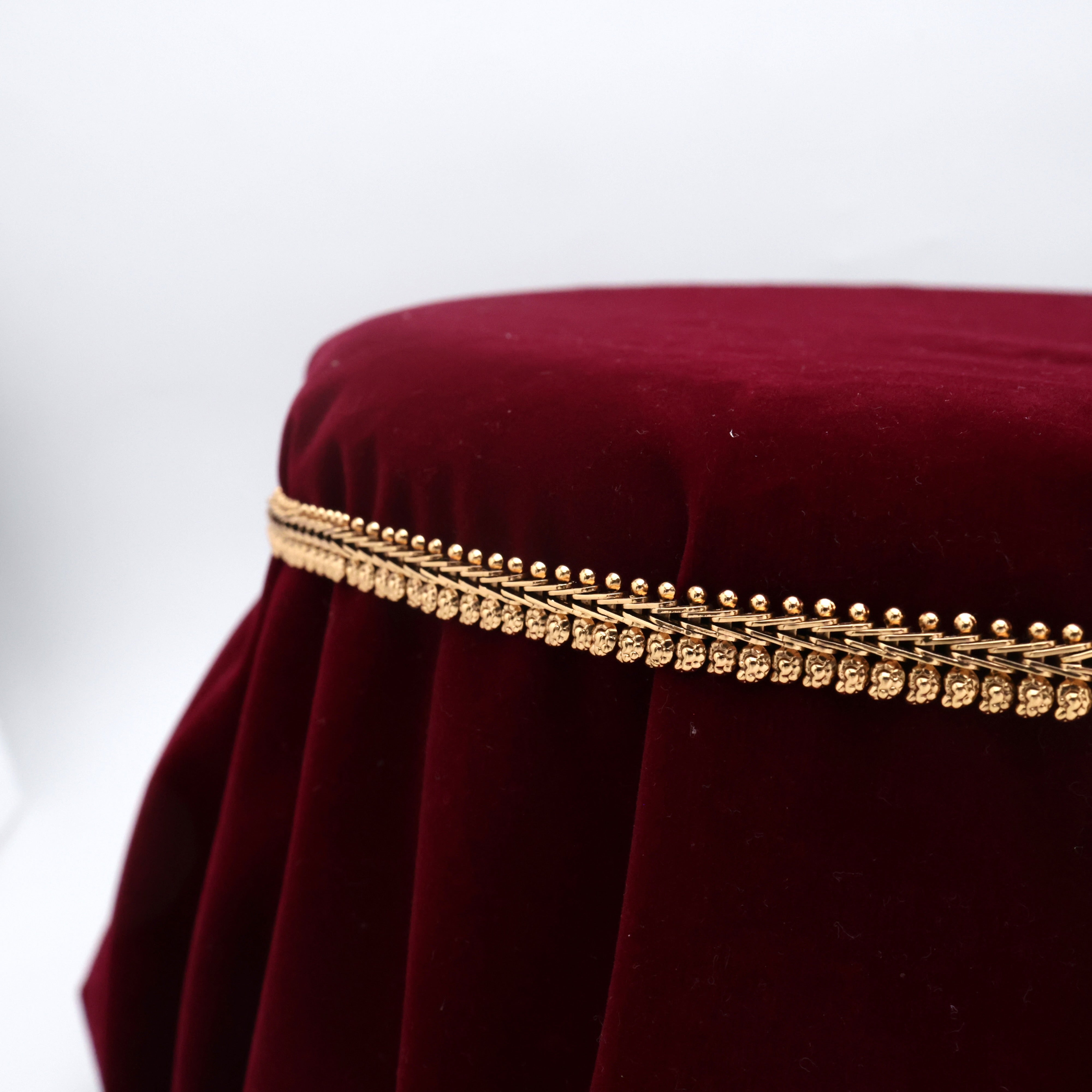 Antique Gold Look Flexible Mango Hip Chain