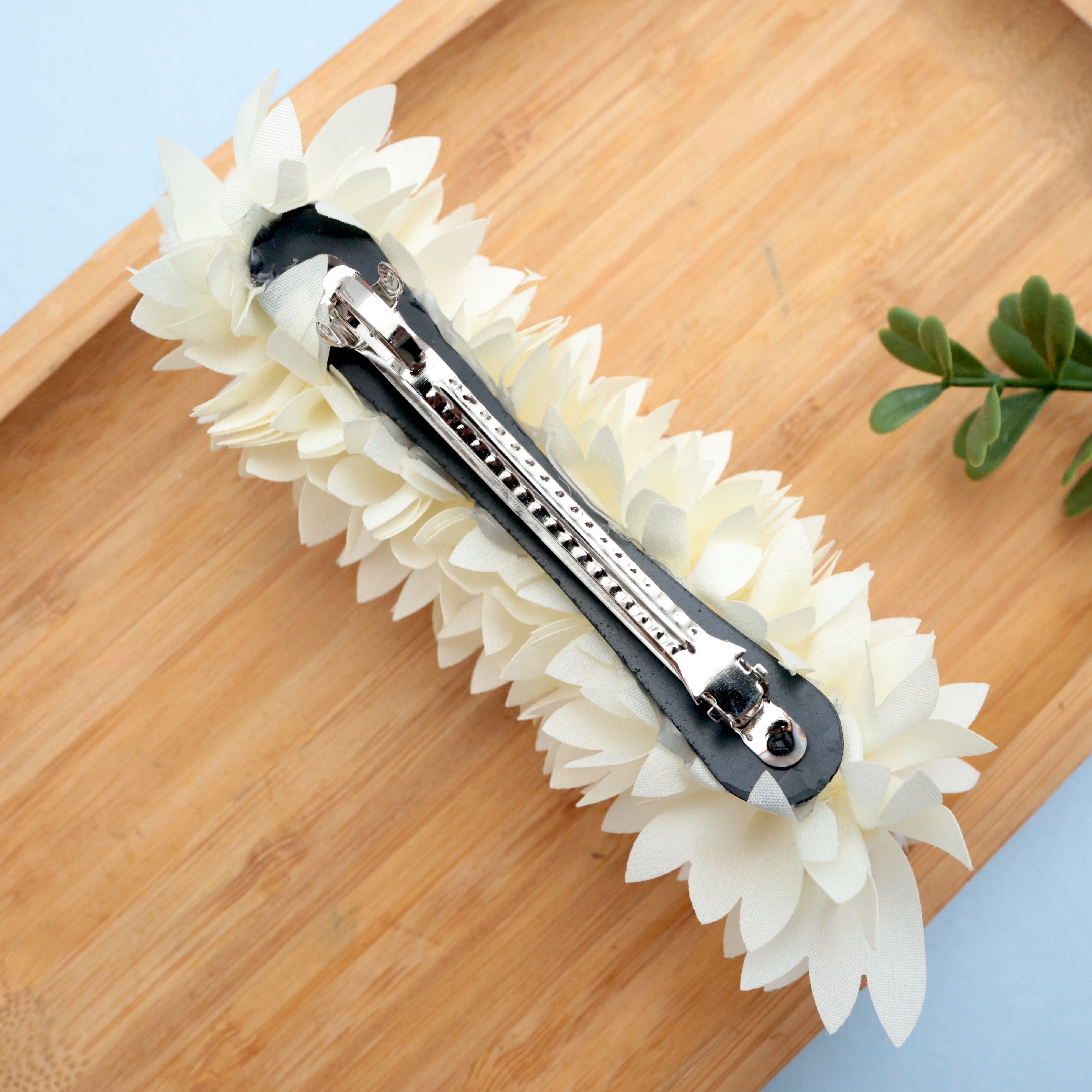 Handmade Pichi Poo Big Size French Barrette Hair Clip For Women - Plain Pichi