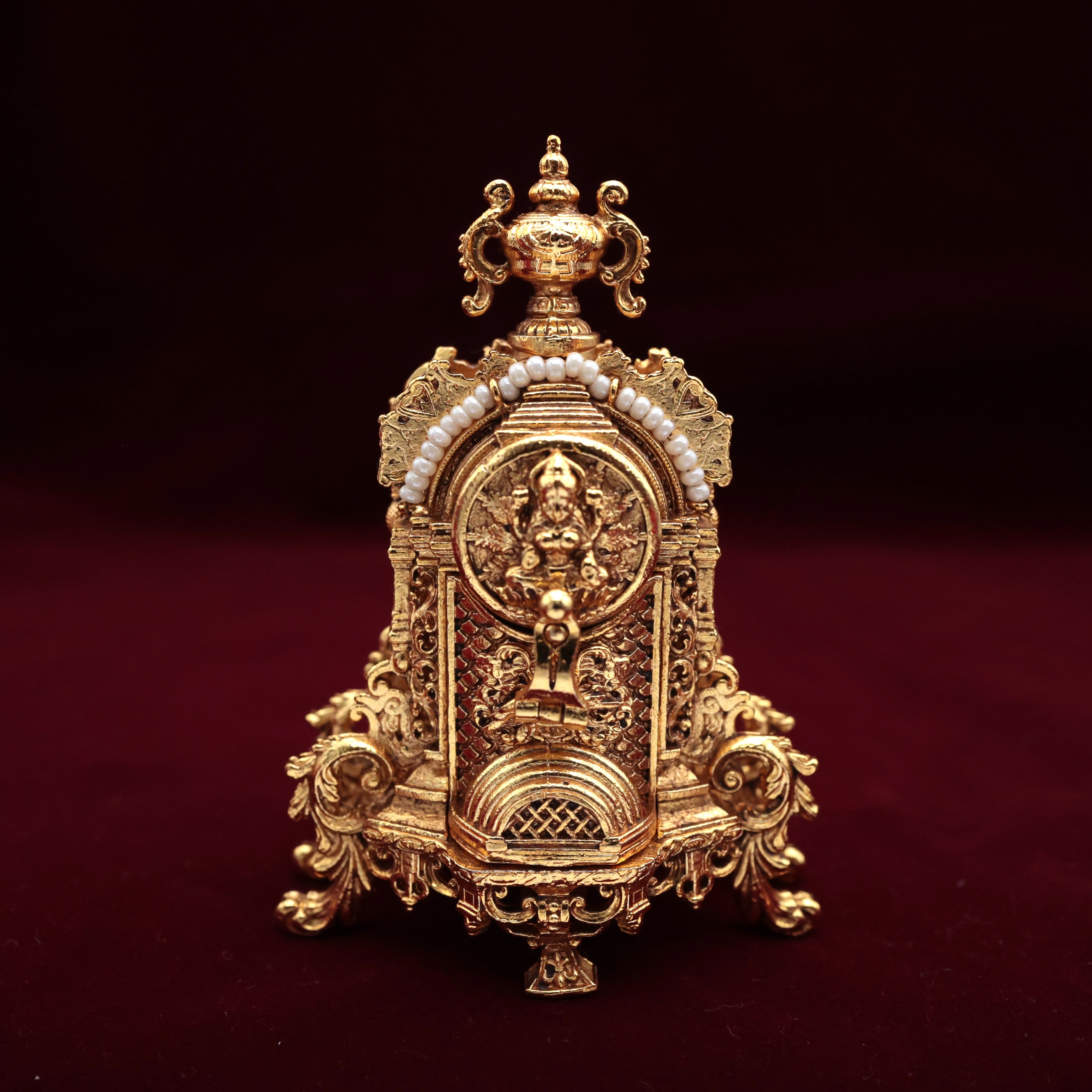 Premium Lakshmi Vimana Gopuram Kumkum Box - Sindoor Dabbi