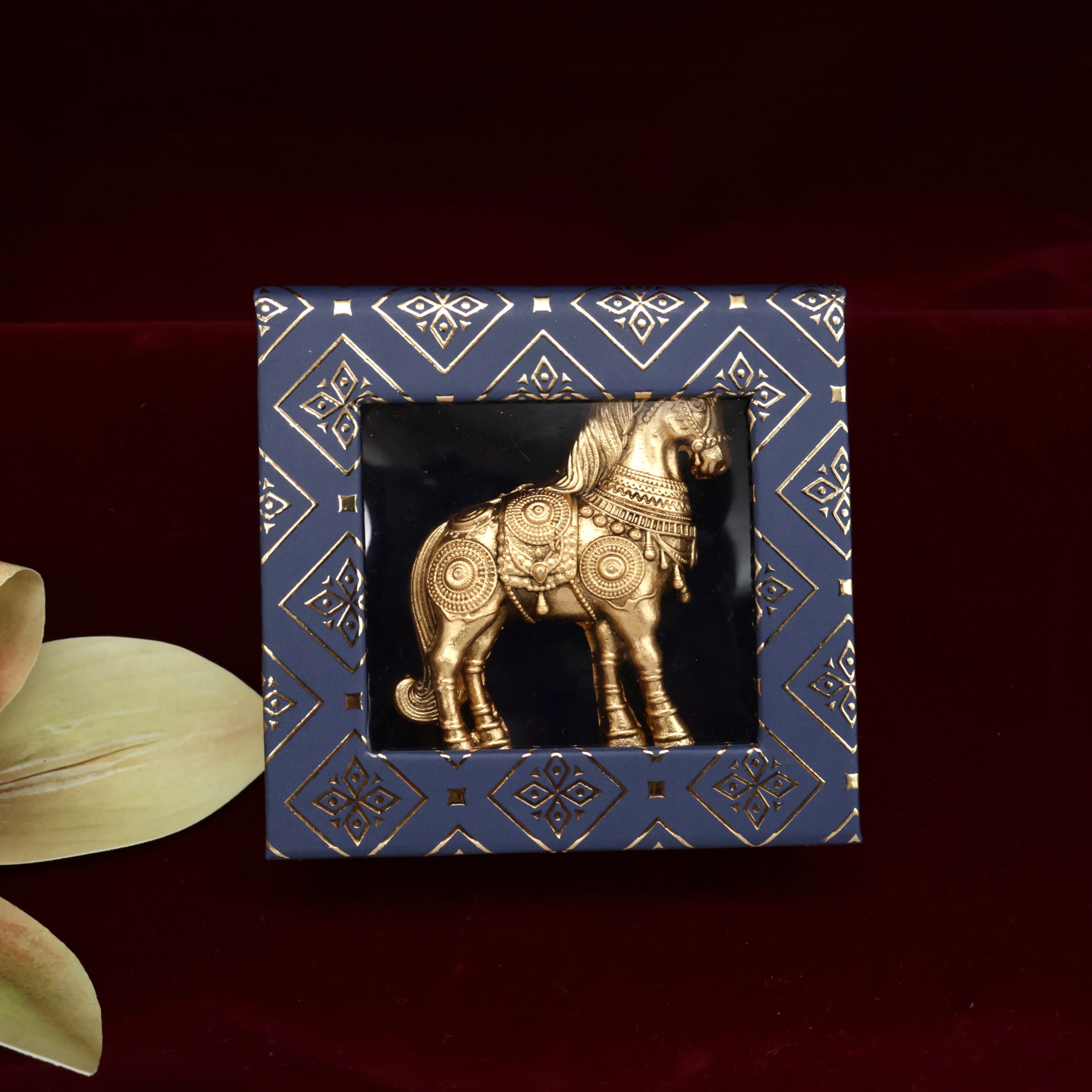 Premium Antique Designer 3D Embossed Royal Horse Magnetic Brooch