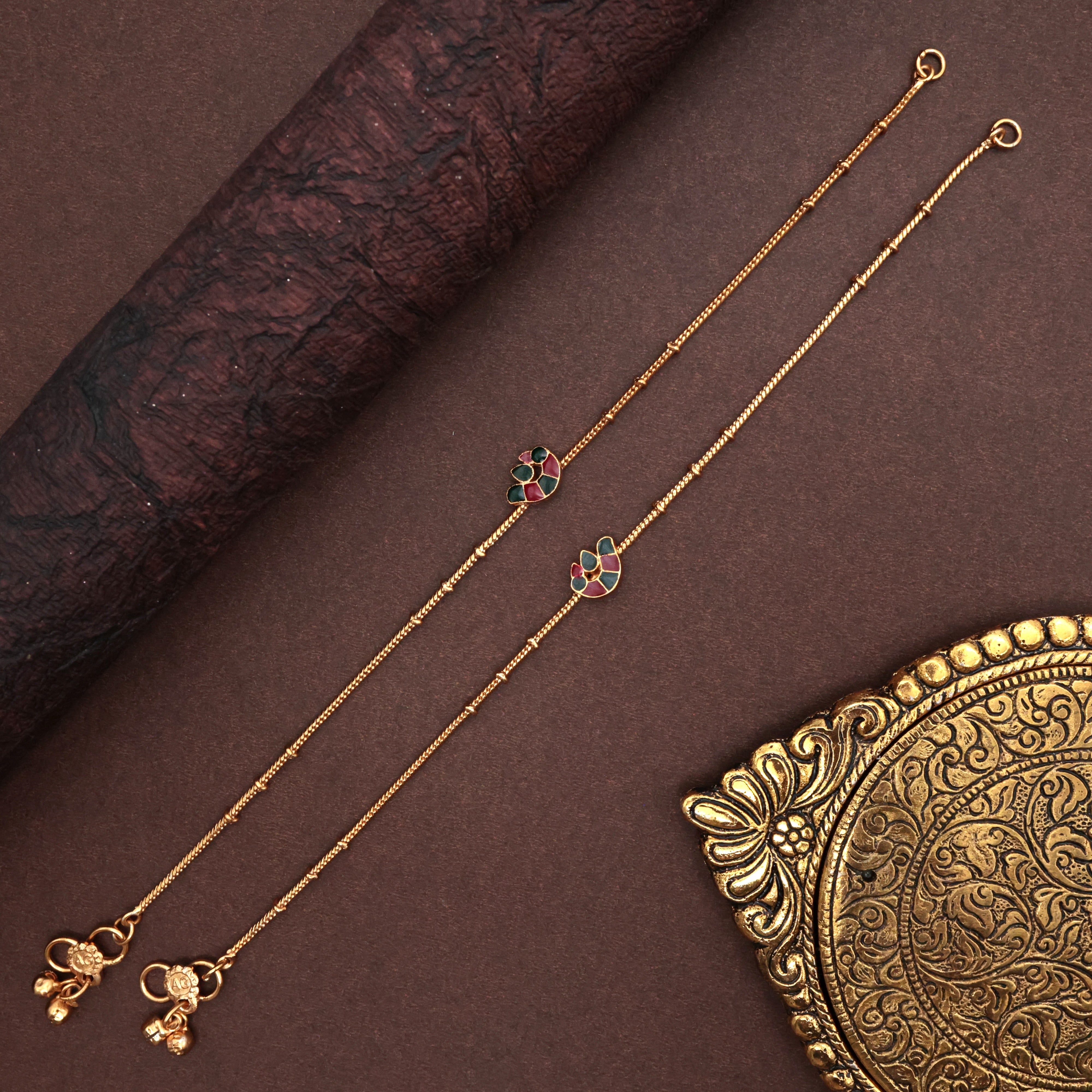 Antique Gold Anklets - Mor