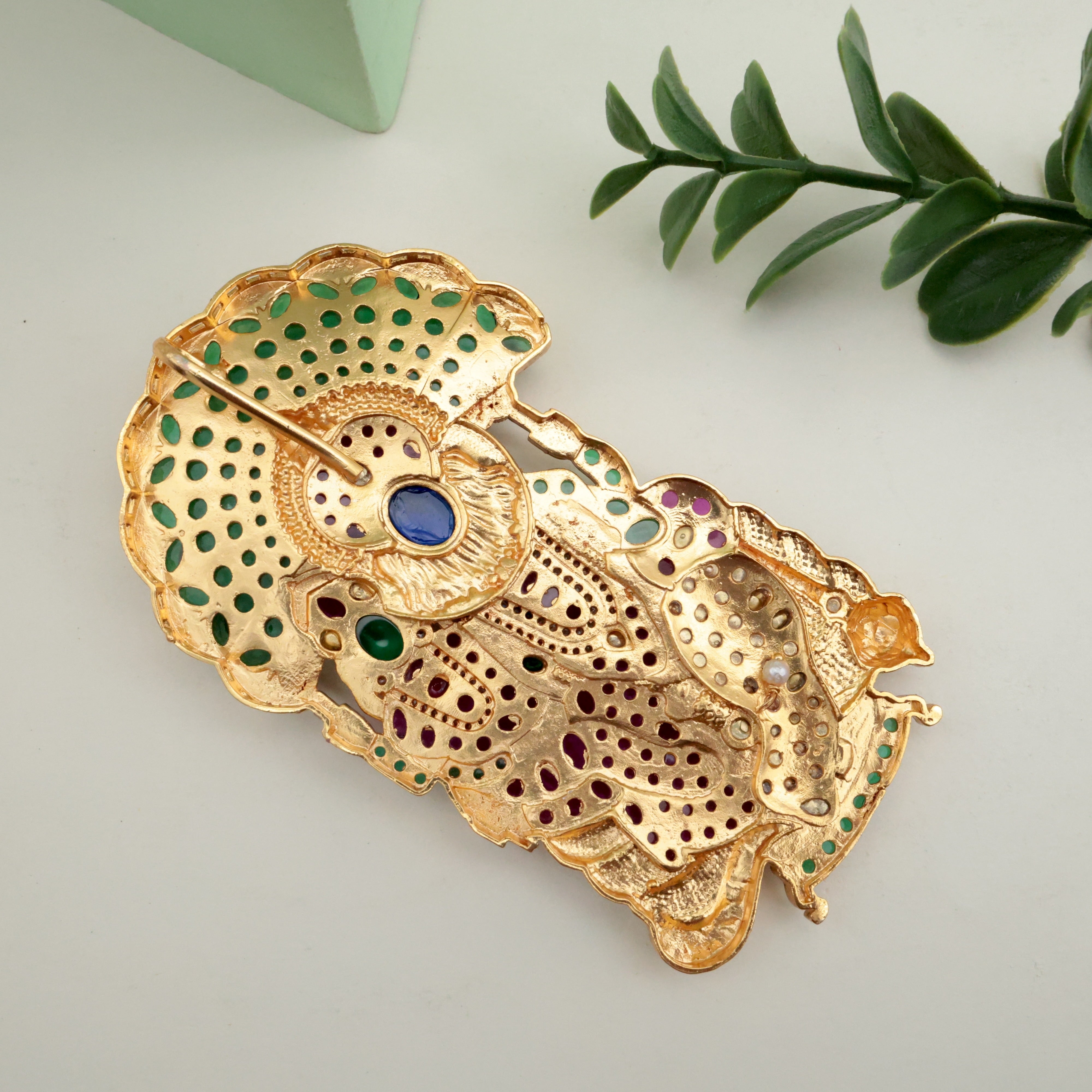 Premium Kemp Divine Lord Narasimhar Swamy Pendant