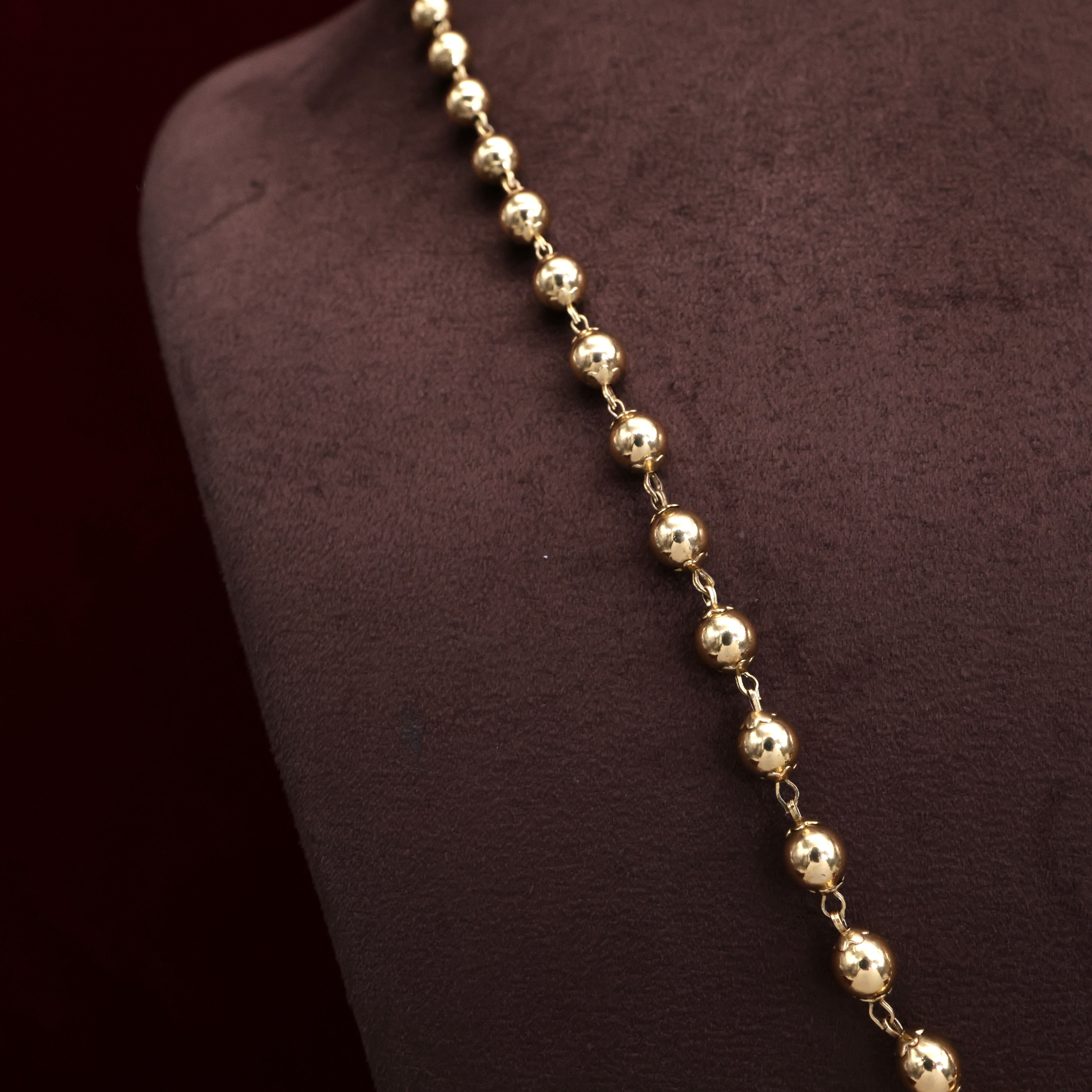 Antique Gold Mani Mala - Can be added to any pendants