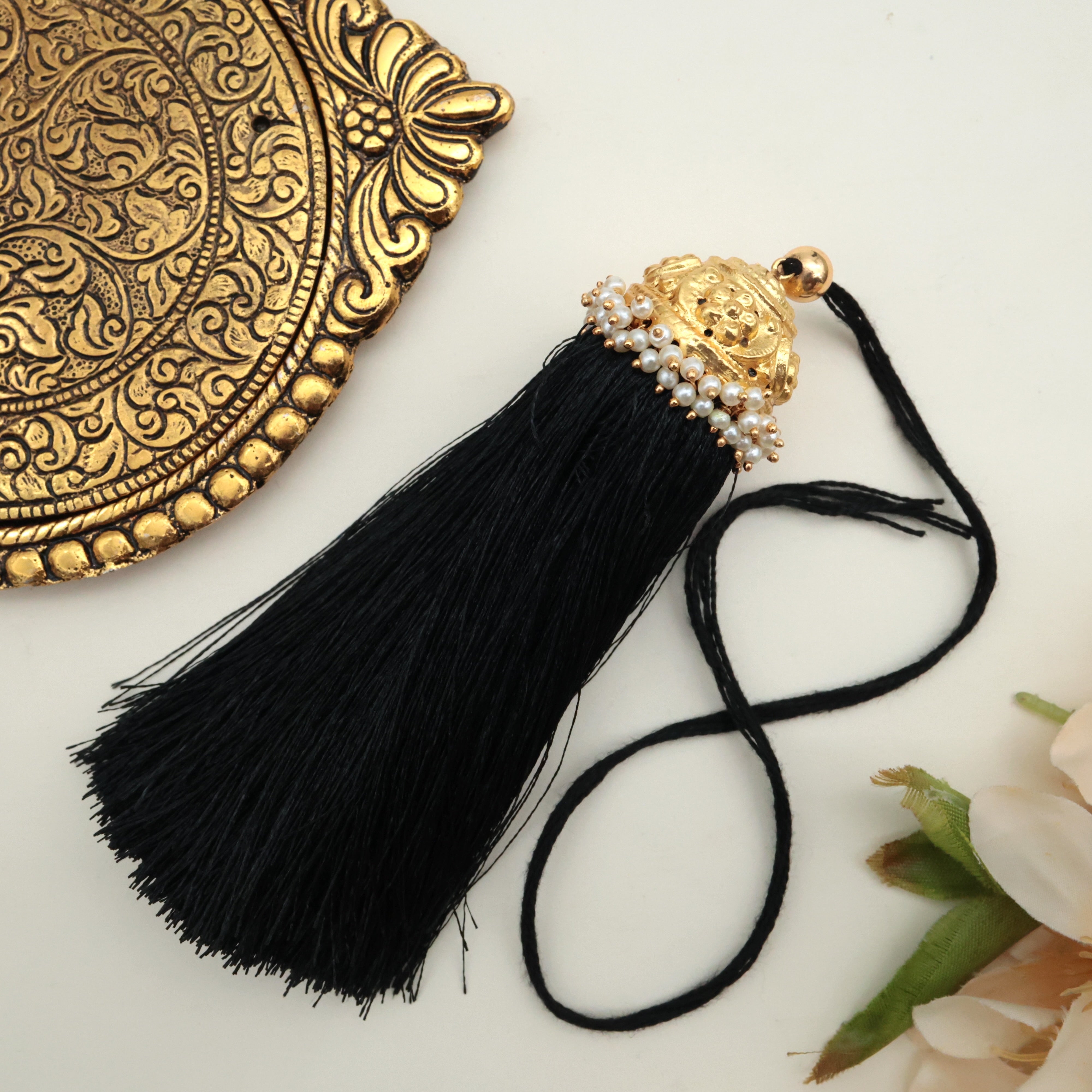 Premium South Indian Antique Nagas Flower Bridal Jada Kunjalam / Jada Koppulu Hair Accessory