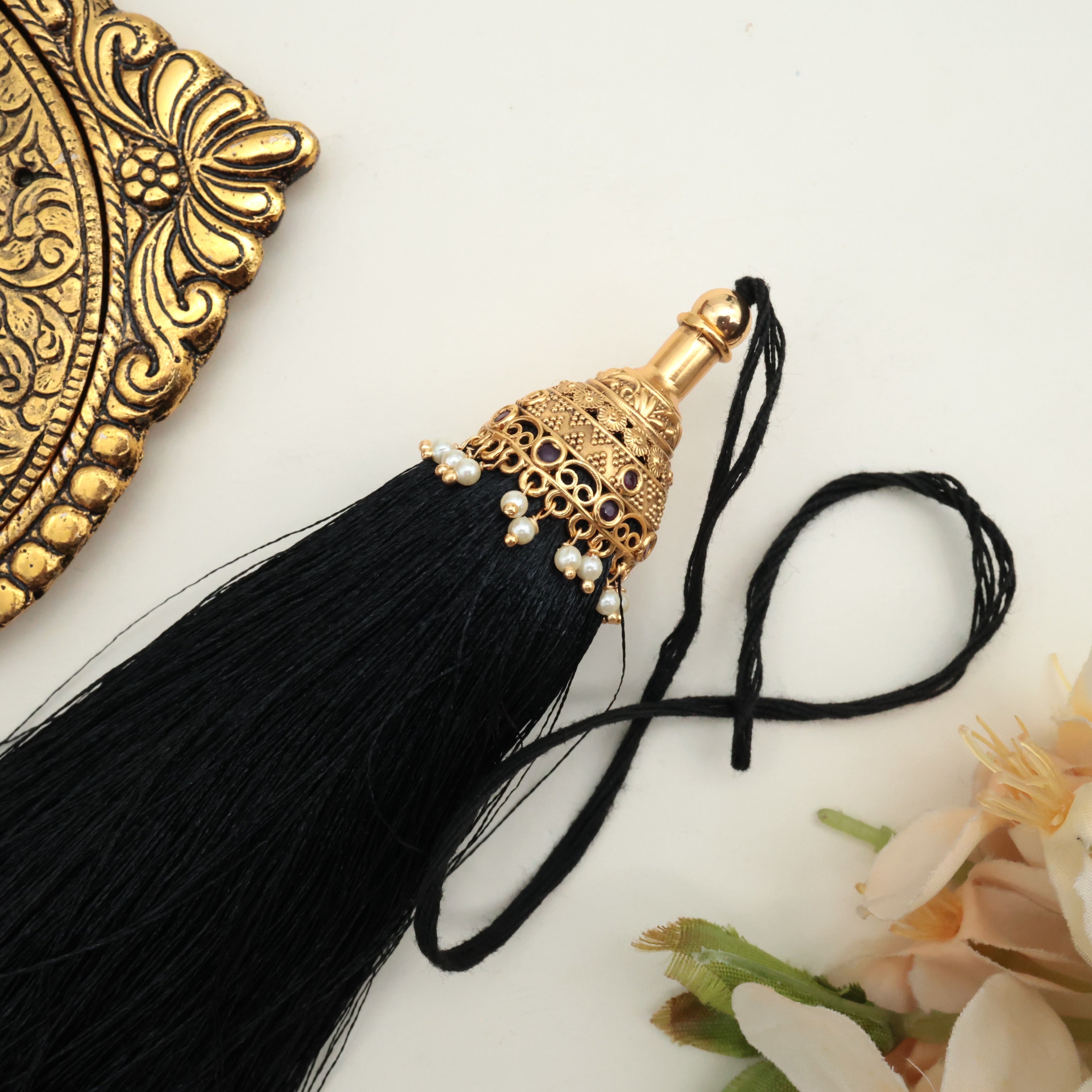 Premium South Indian No Figure No Idol Cone Bridal Jada Kunjalam / Jada Koppulu Hair Accessory