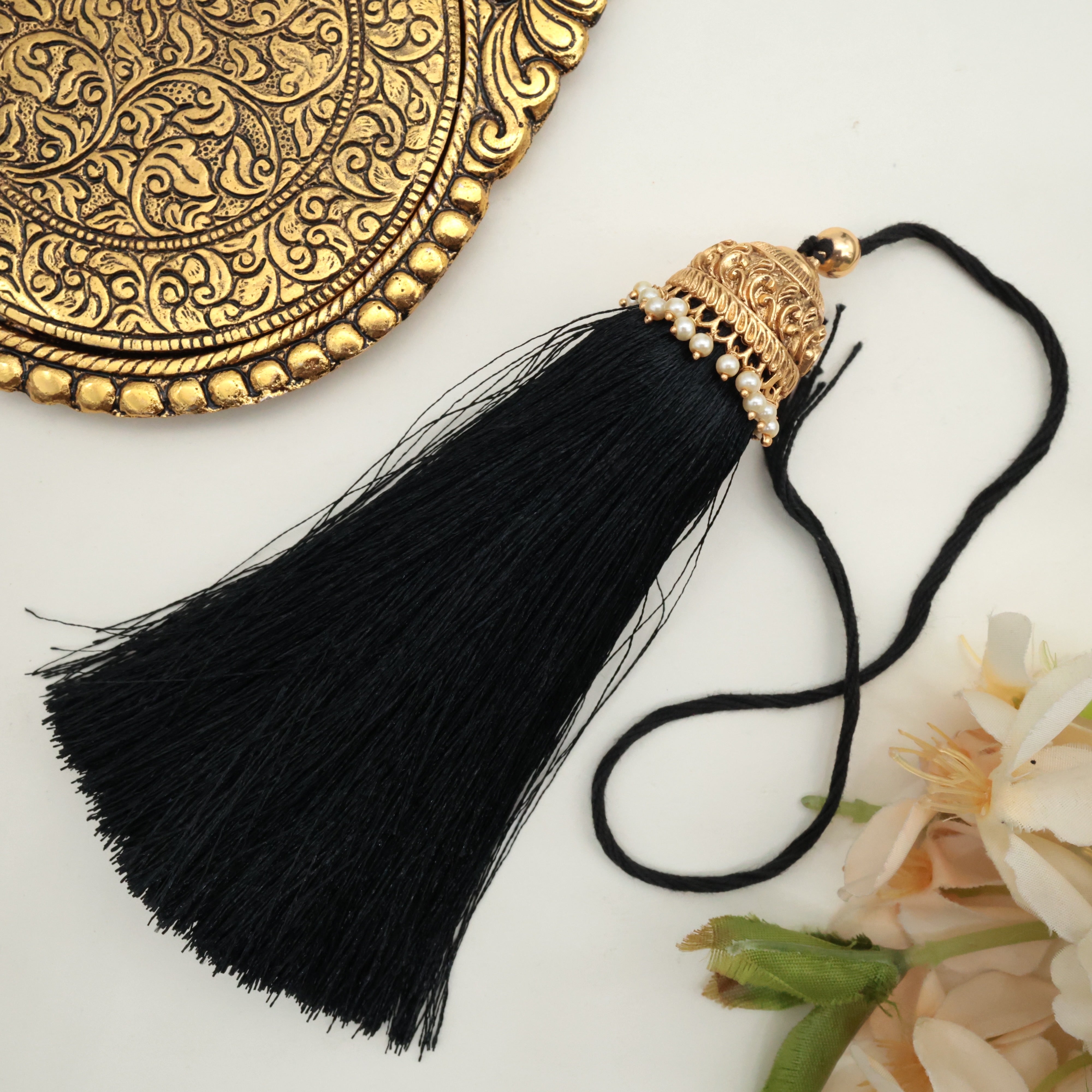 Premium South Indian Antique Nagas Bridal Jada Kunjalam / Jada Koppulu Hair Accessory