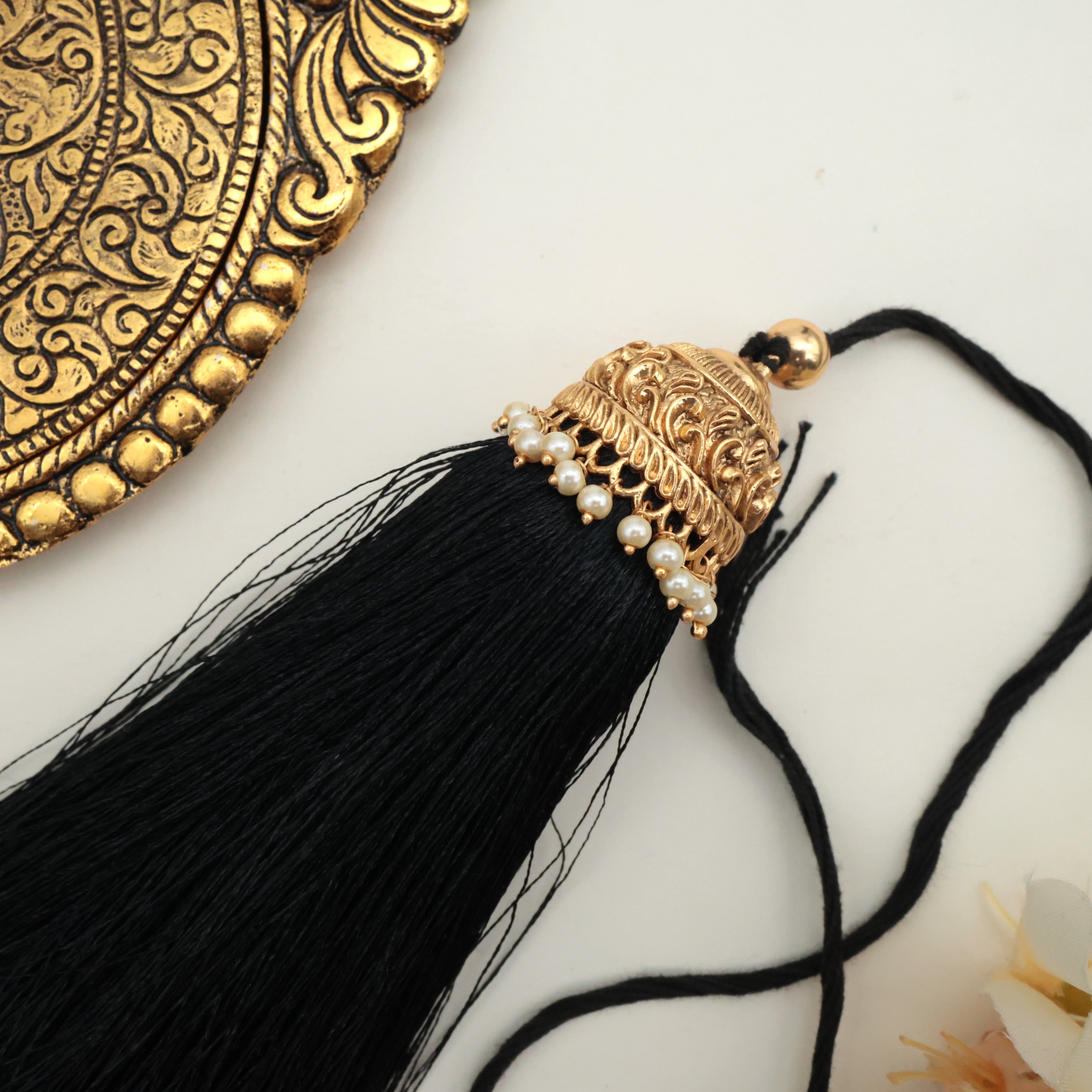 Premium South Indian Antique Nagas Bridal Jada Kunjalam / Jada Koppulu Hair Accessory