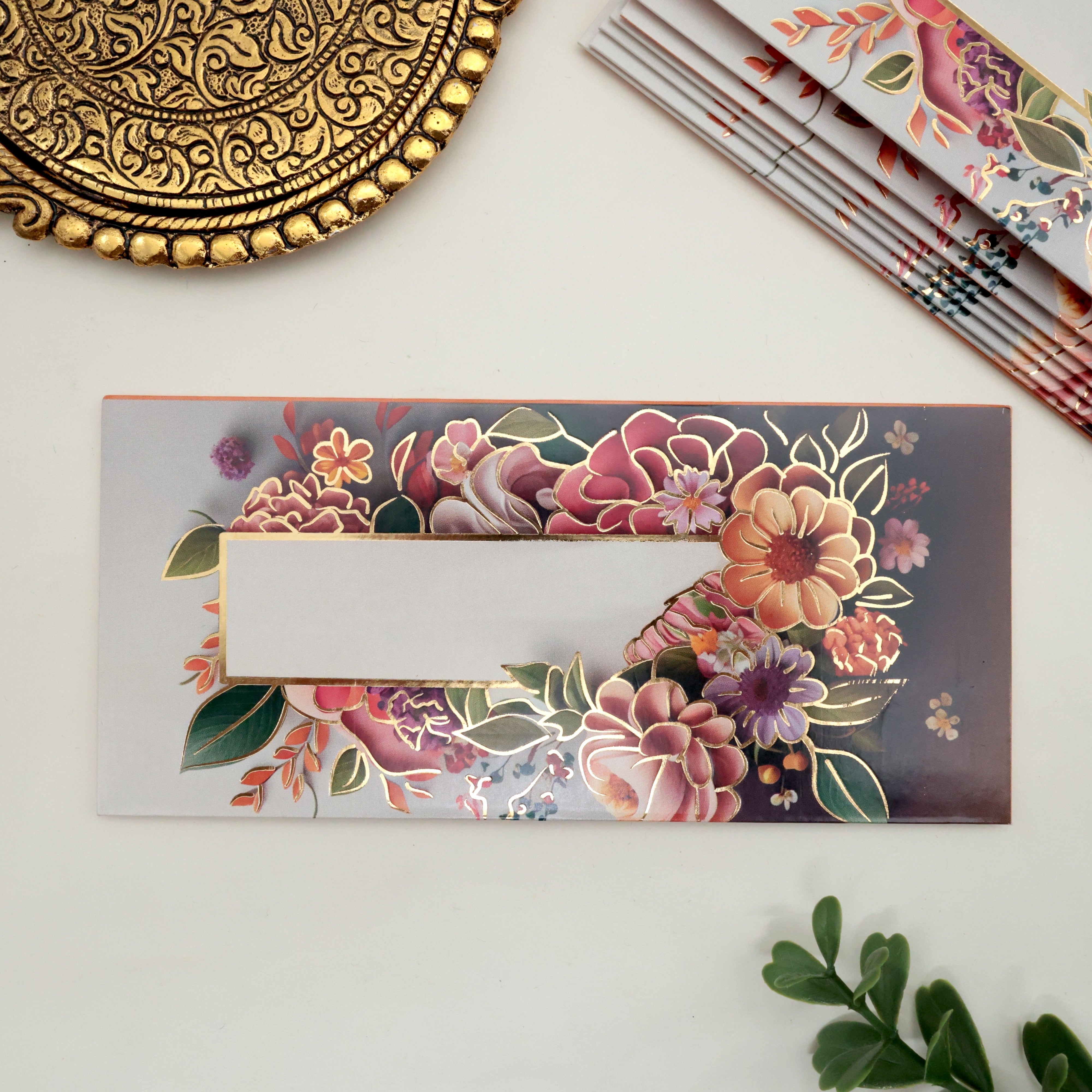 Royal Shagun Premium Envelope - Pack of 5 - Flowers