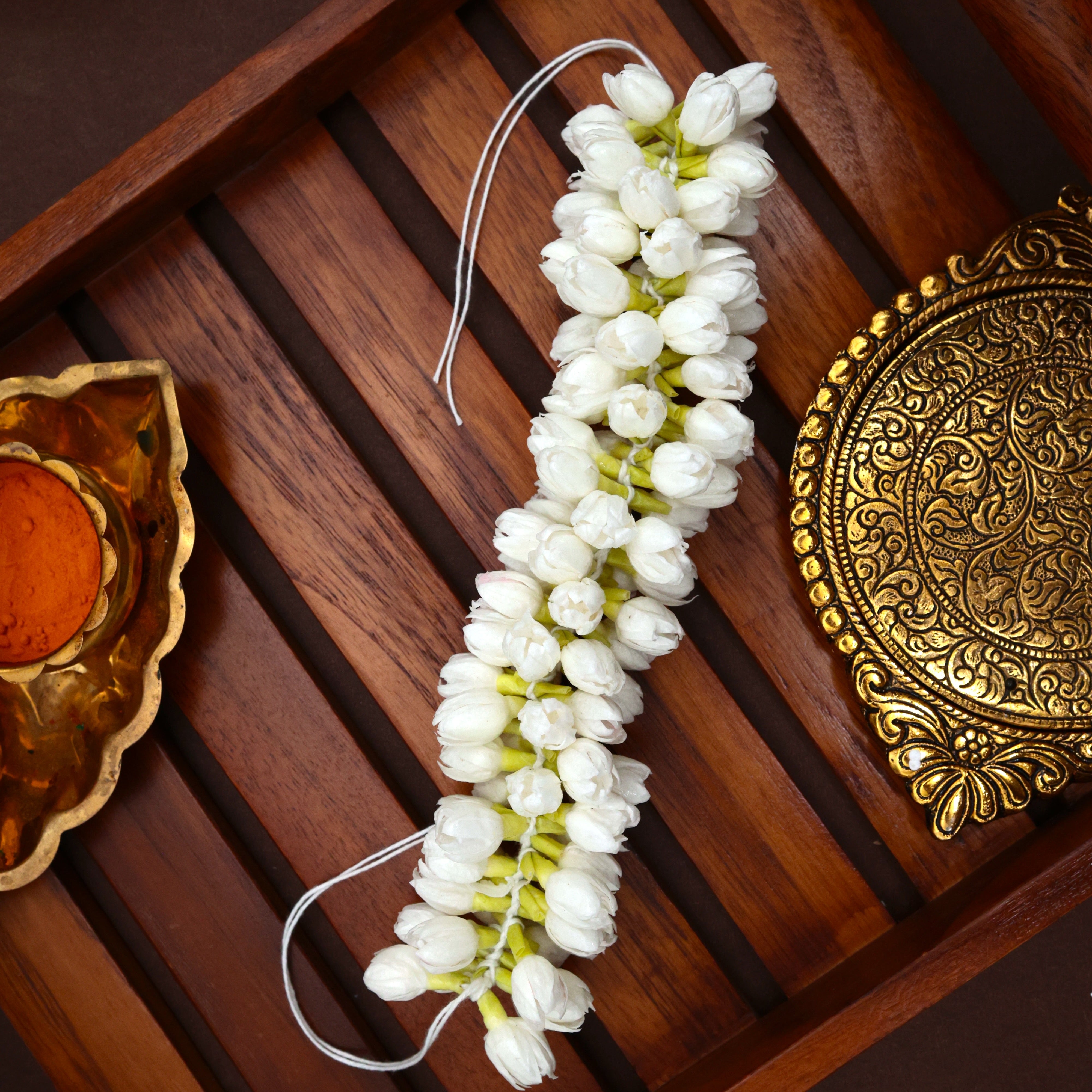 Very Real Look Handmade Bloomed Buds Jasmine String - 8 Inches