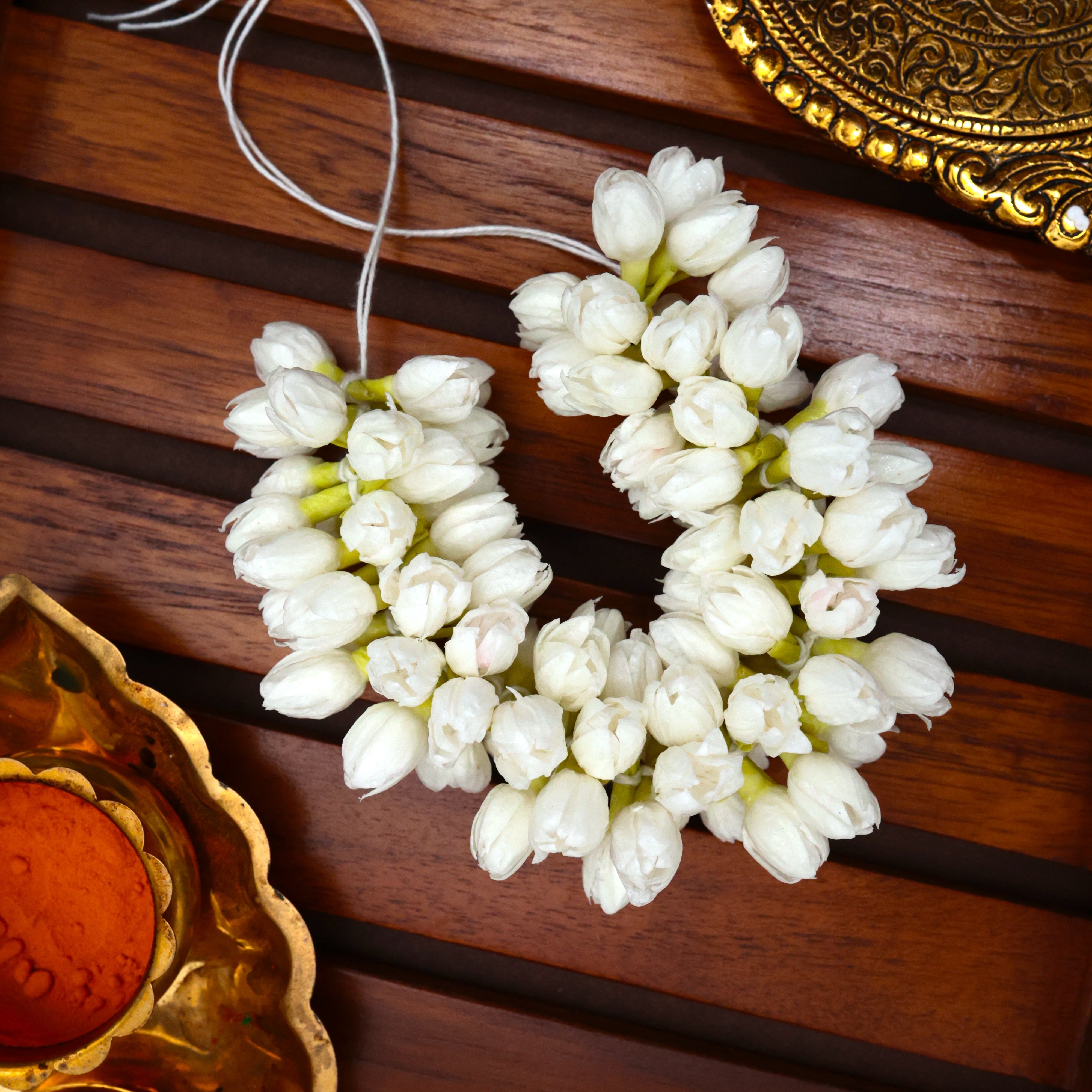 Very Real Look Handmade Bloomed Buds Jasmine String - 8 Inches