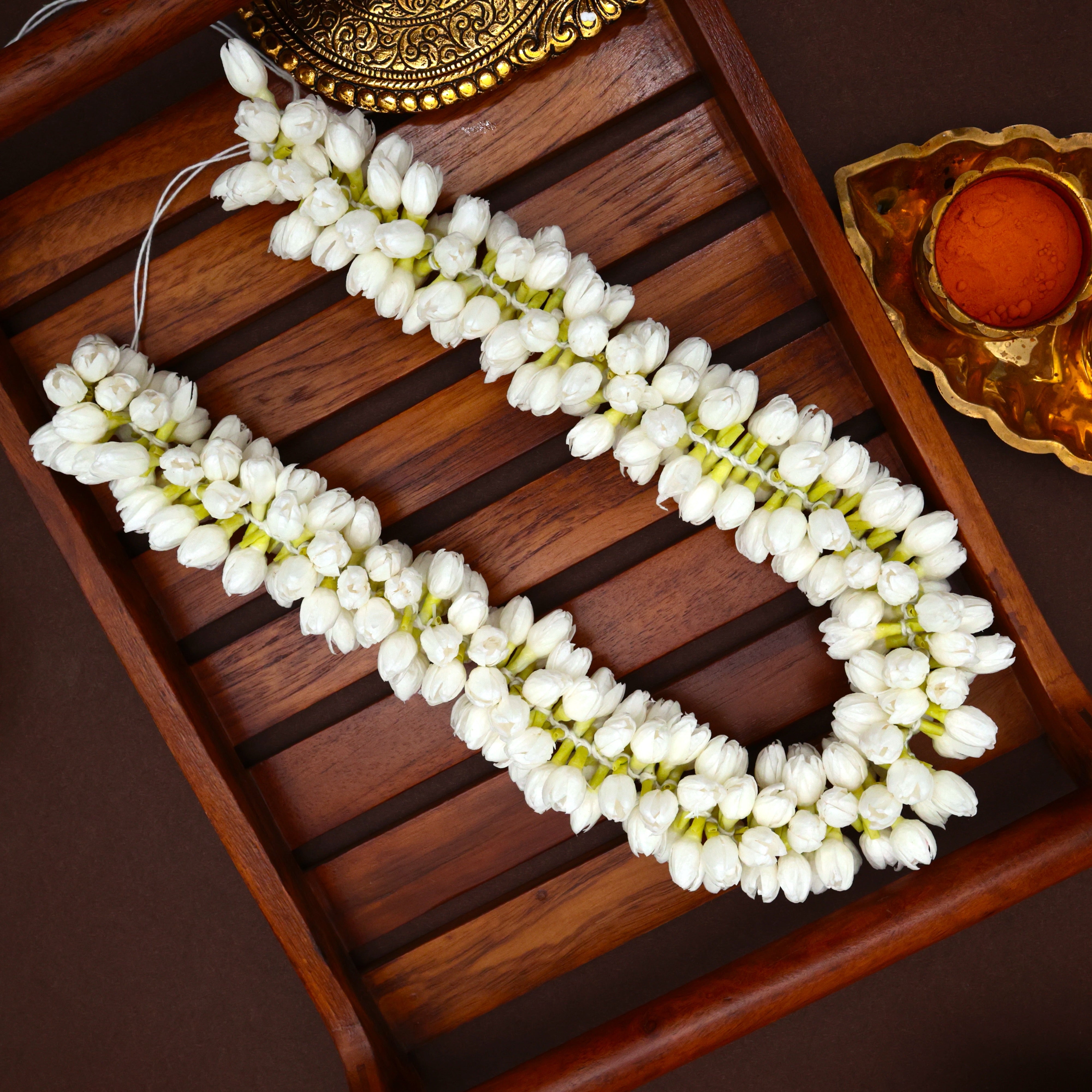 Very Real Look Handmade Bloomed Buds Jasmine String - 24 Inches