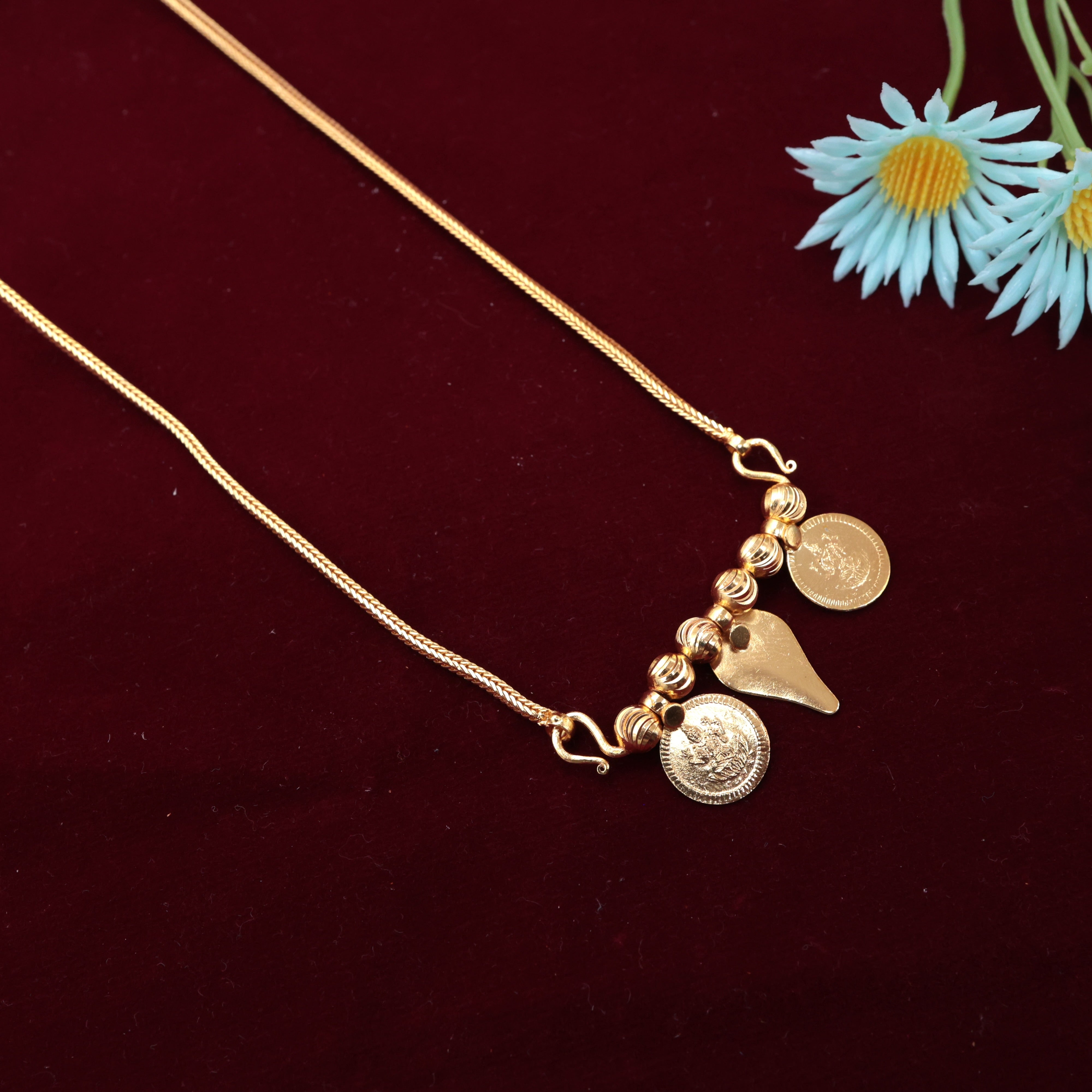 Real Gold Look Lakshmi Coin Ela Thali Chain