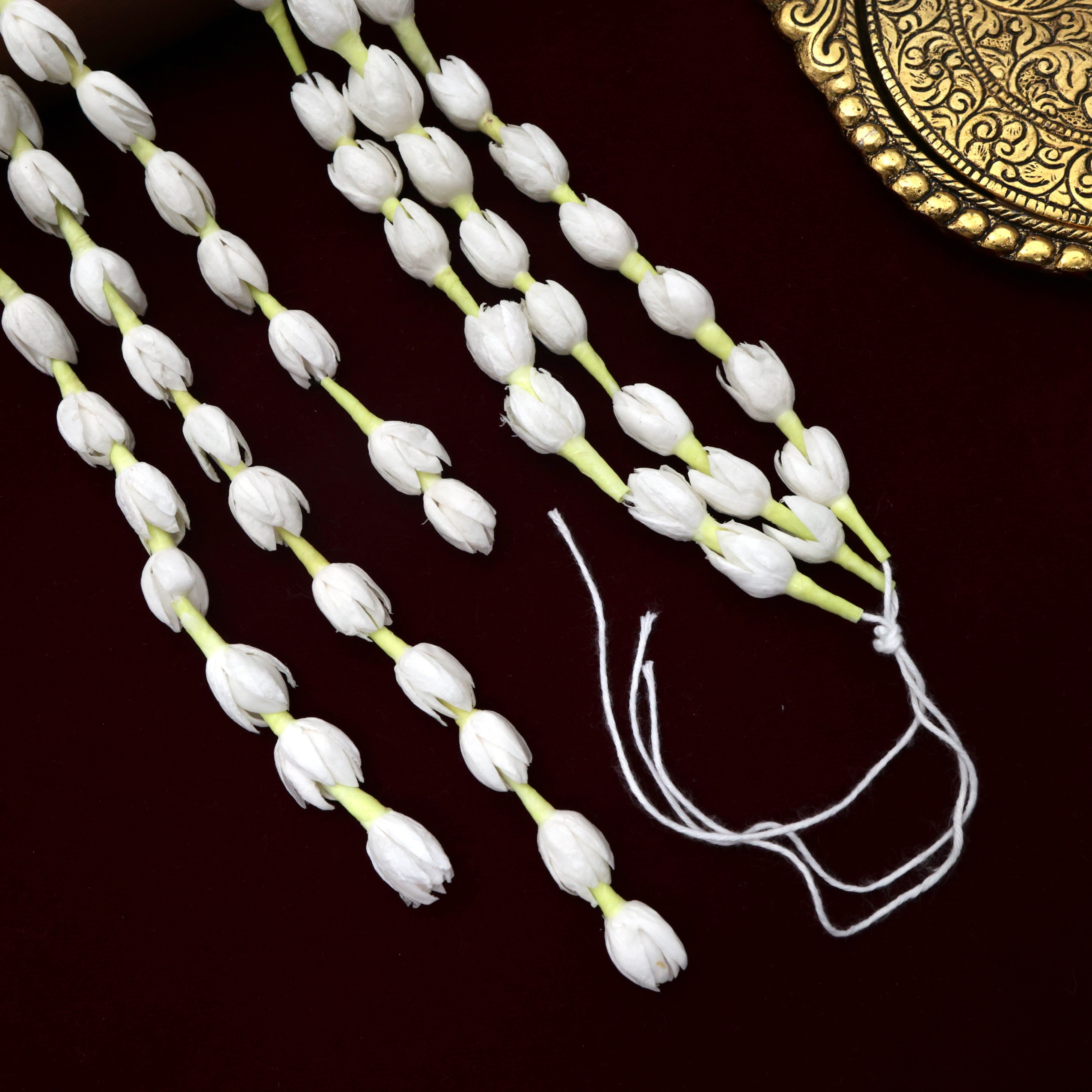 Realistic Thick Paper Based Bloomed Jasmine 3 Line Jada Strings
