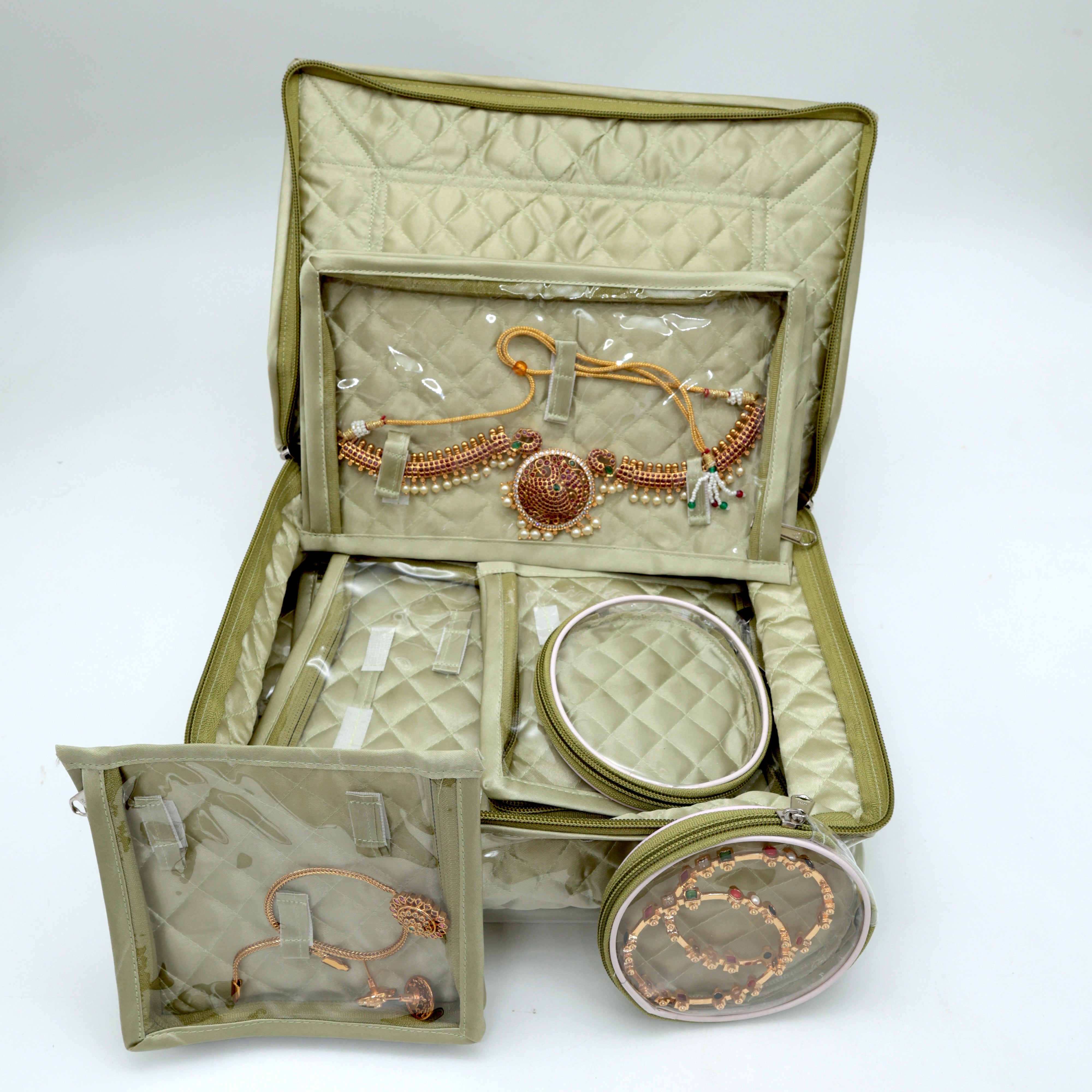 Premium 11 Pouches Multi Jewellery Storage Kit Bag - Jewellery Storage Bag Organiser