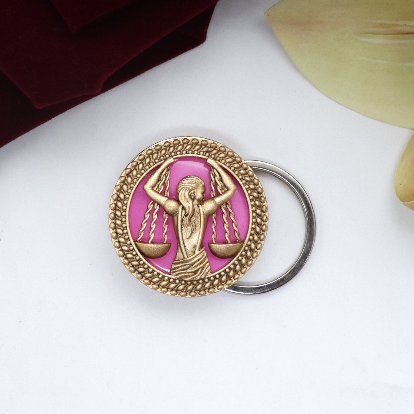 Gold Look Zodiac Signs Magnetic Brooch