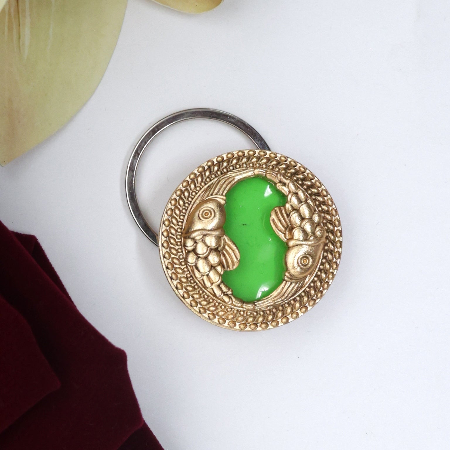 Gold Look Zodiac Signs Magnetic Brooch