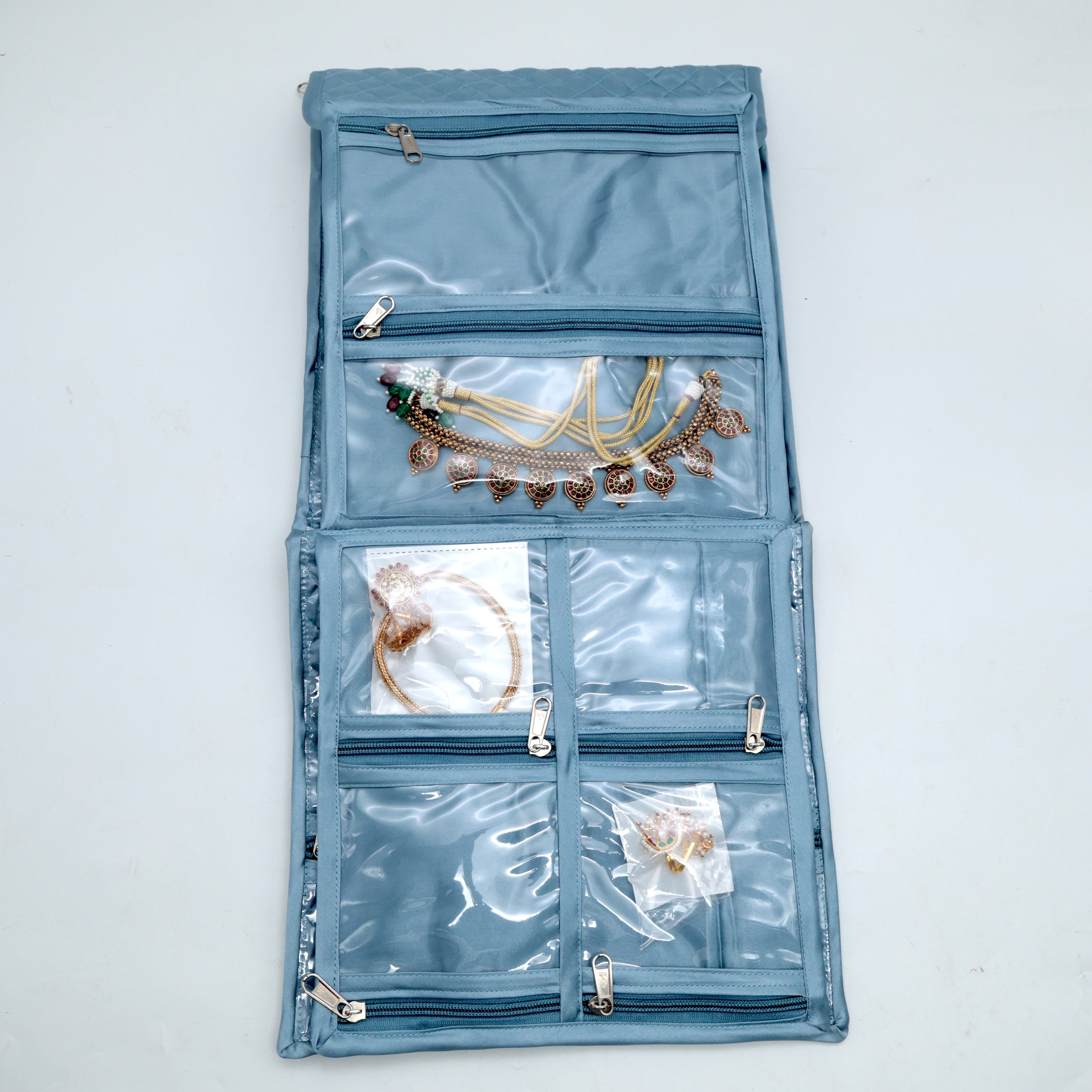 PREMIUM MULTI JEWELLERY STORAGE FOLDABLE KIT BAG - MULTIPURPOSE JEWELLERY STORAGE BAG ORGANISER