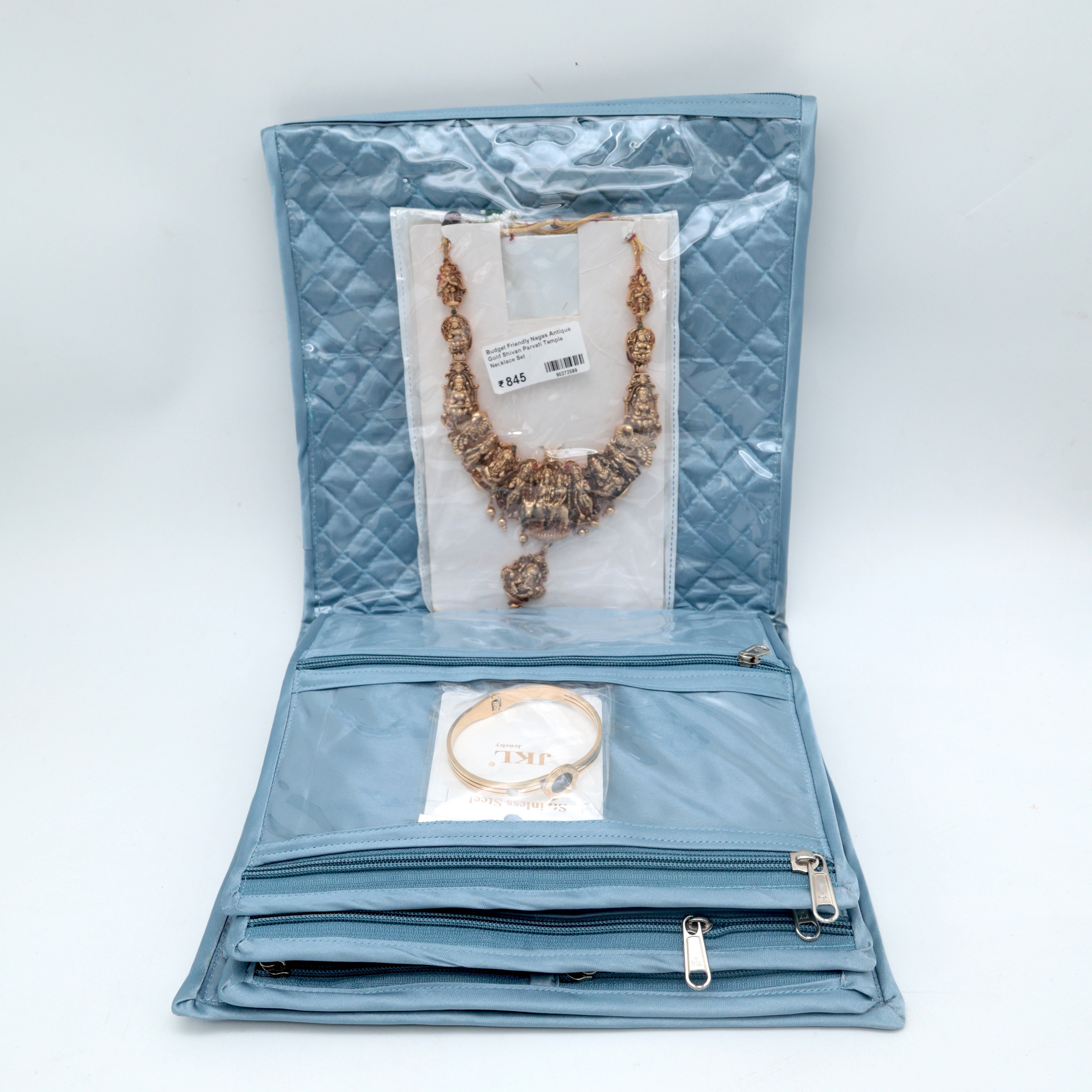 PREMIUM MULTI JEWELLERY STORAGE FOLDABLE KIT BAG - MULTIPURPOSE JEWELLERY STORAGE BAG ORGANISER