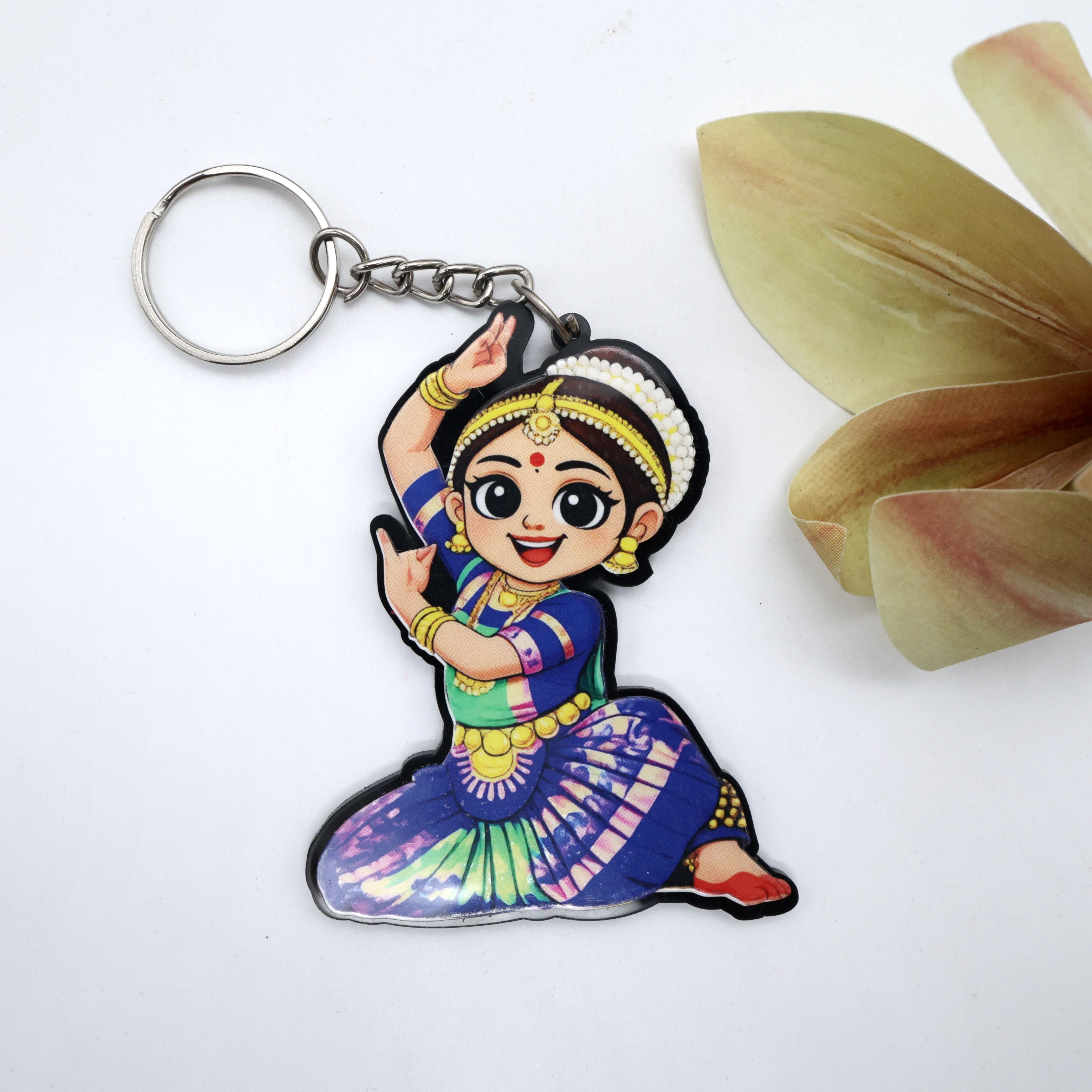 Cute Caricature Style Dancer Acrylic Keychain - 3 Inches